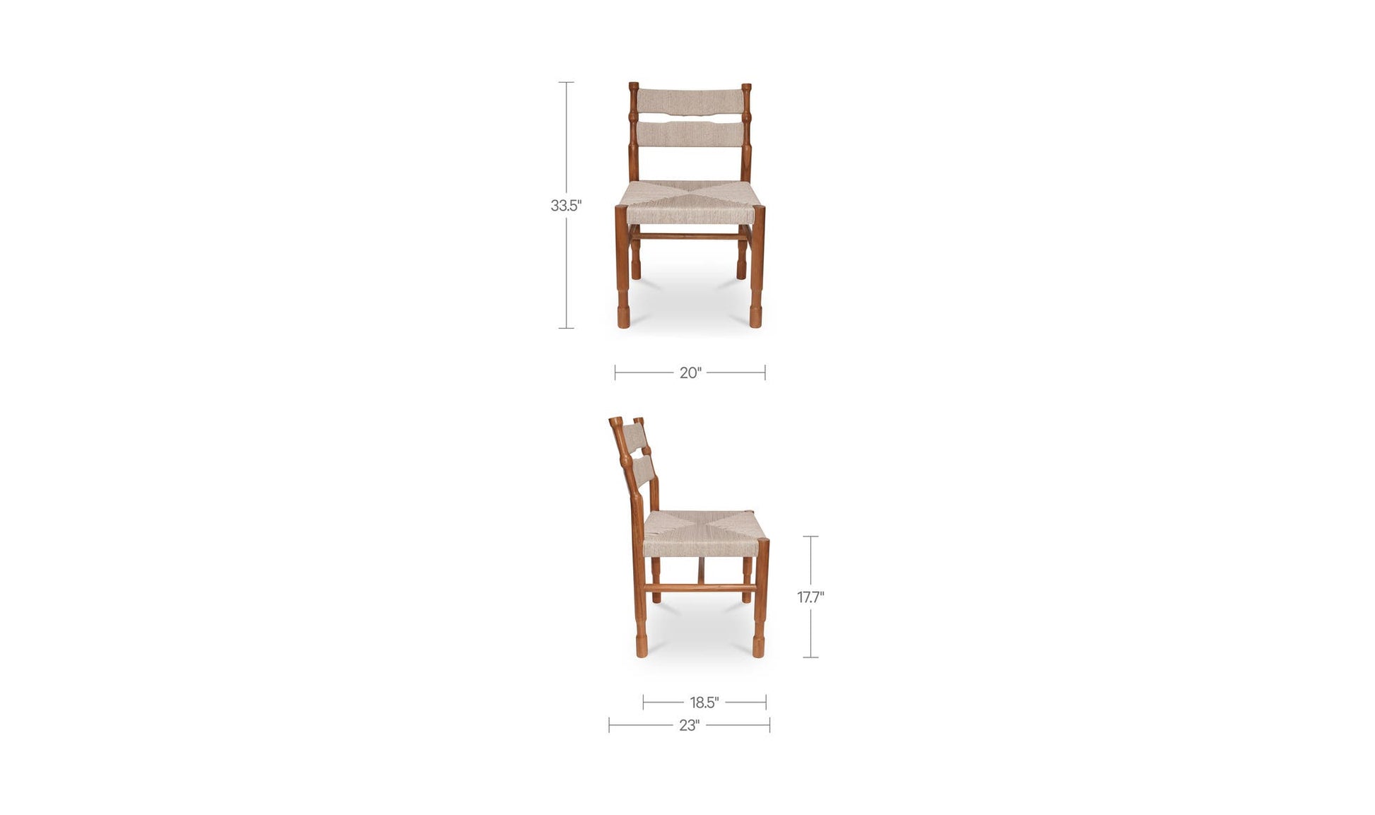 Raf Outdoor Dining Chair Natural - Set Of Two by Moe's Home Collection - view 10