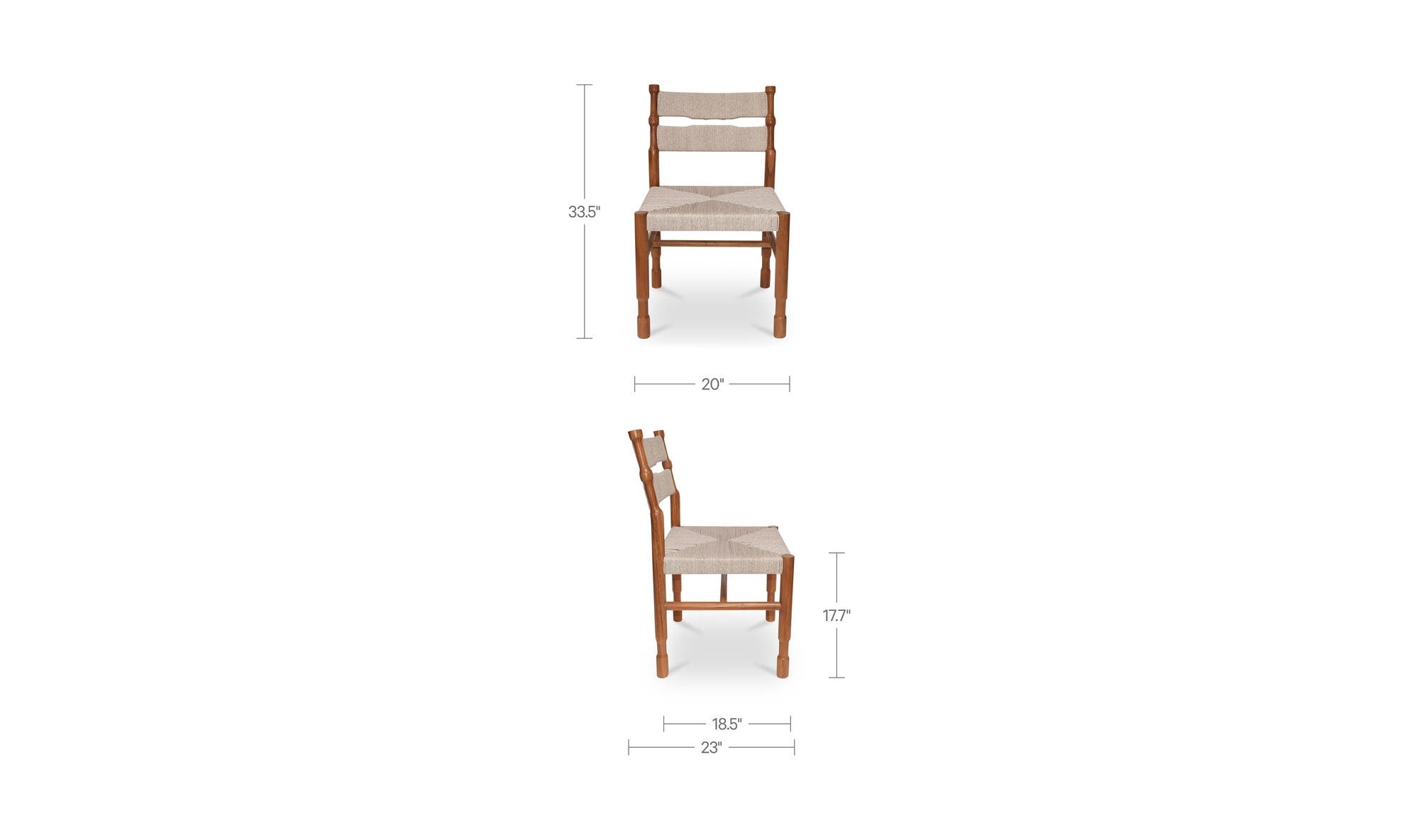 Raf Outdoor Dining Chair Natural - Set Of Two by Moe's Home Collection - view 10