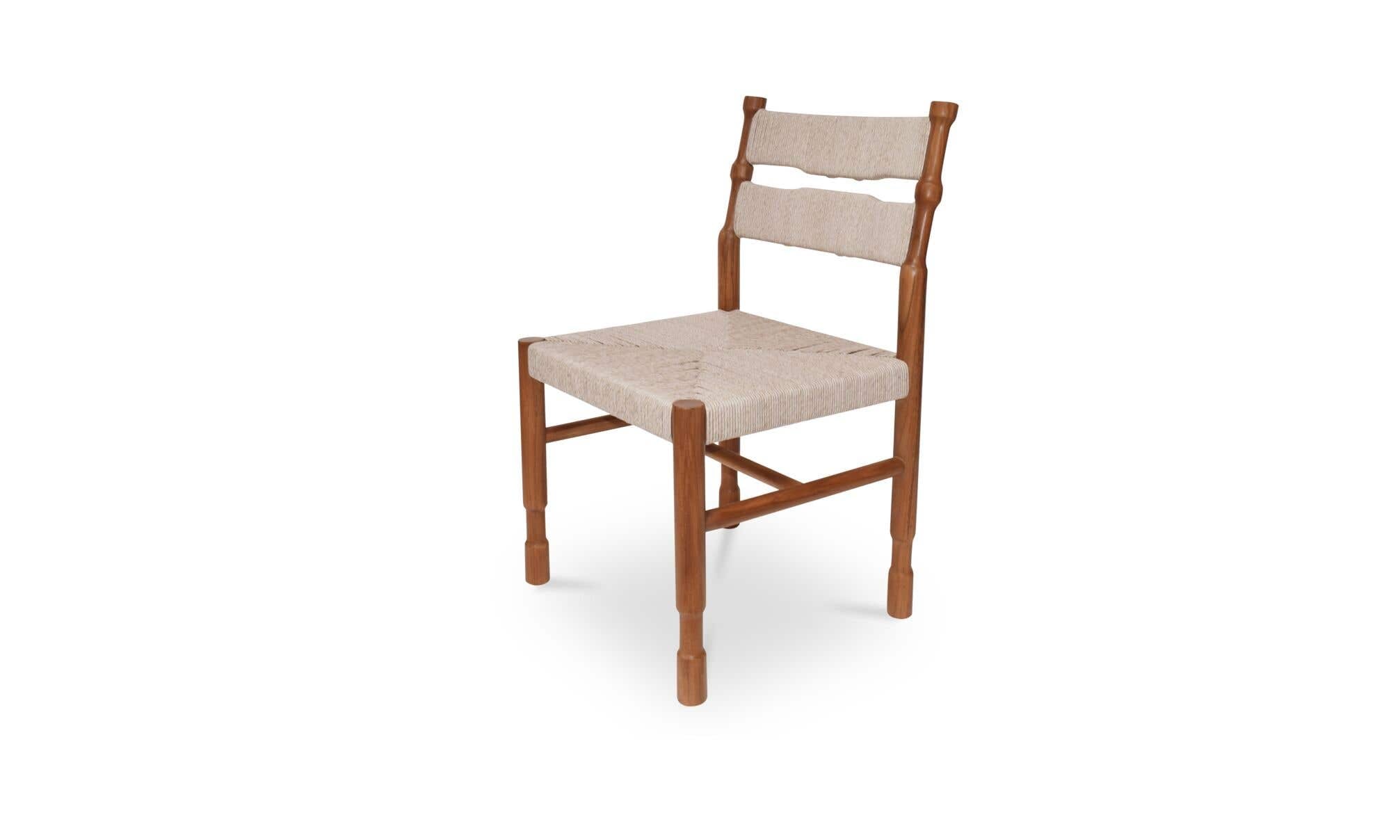 Raf Outdoor Dining Chair Natural - Set Of Two by Moe's Home Collection - view 4