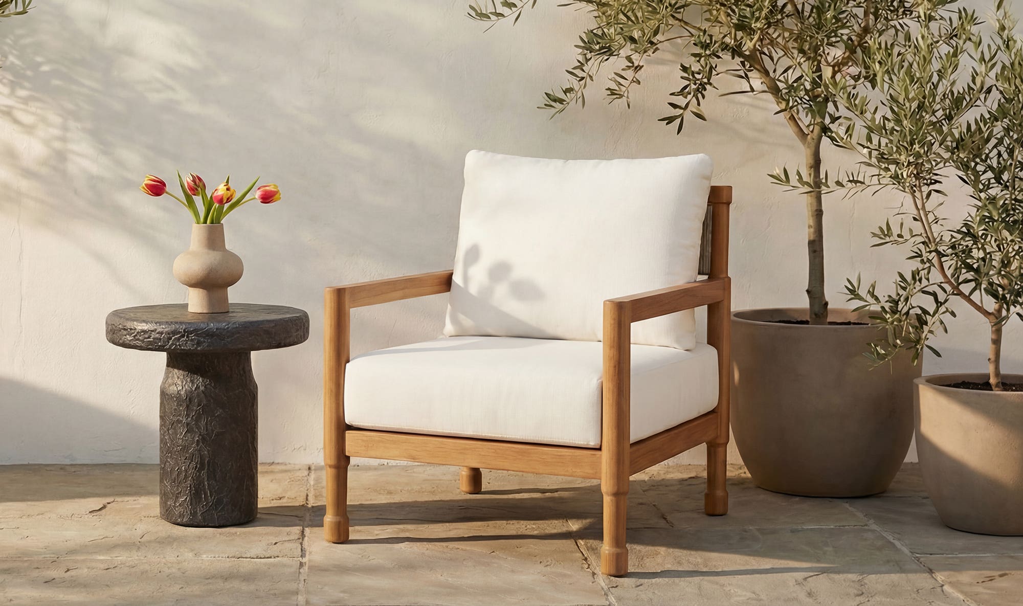 Raf Outdoor Accent Chair Natural by Moe's Home Collection - view 5