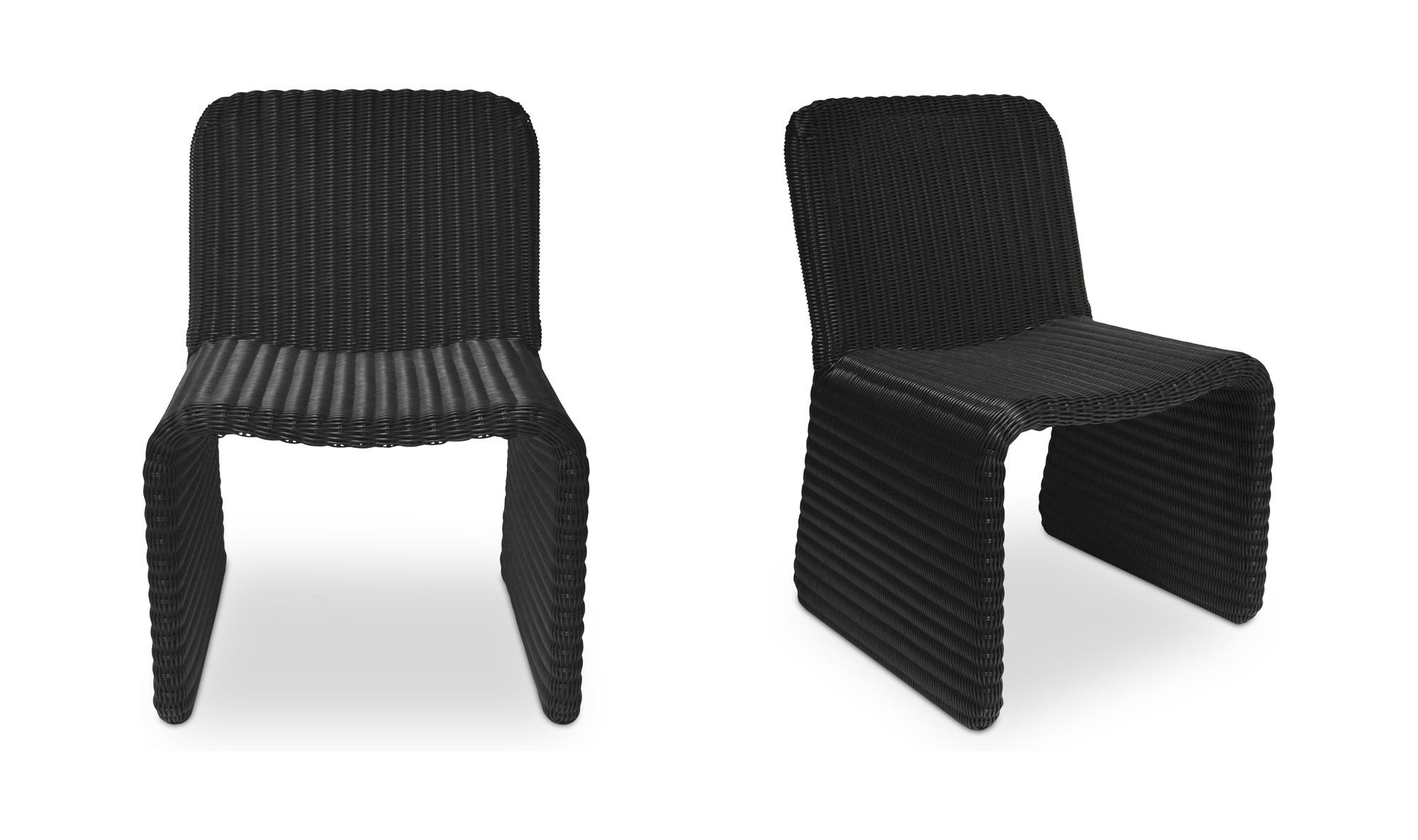 Ella Outdoor Dining Chair Charcoal-Set of Two by Moe's Home Collection - view 4