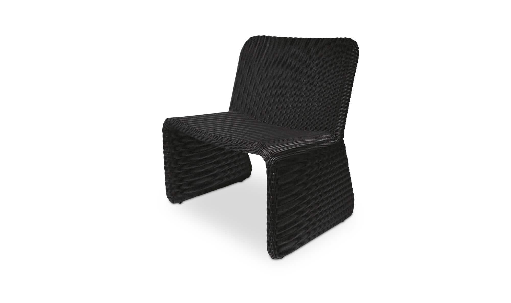 Ella Outdoor Accent Chair Charcoal by Moe's Home Collection - view 4