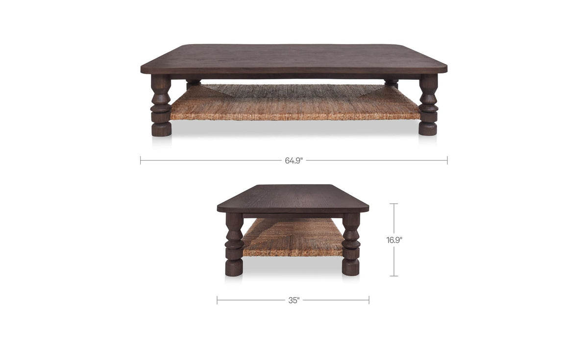 Kerrigan Coffee Table Dark Brown by Moe's Home Collection - view 13
