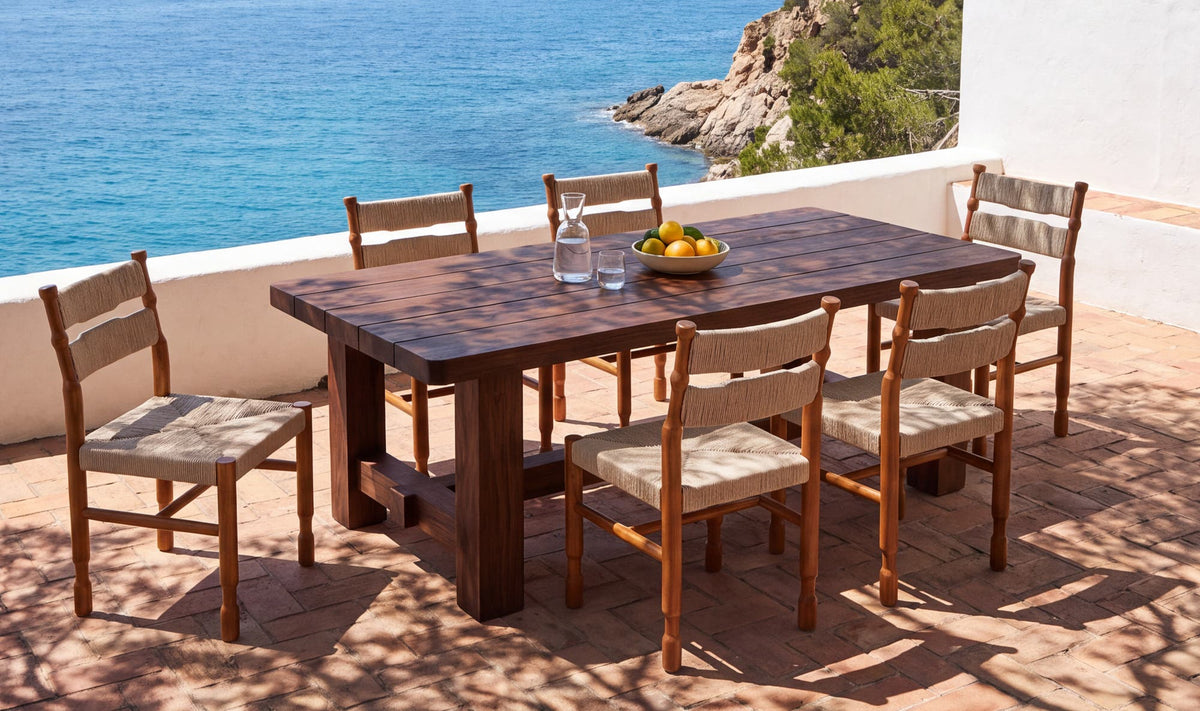 Marcus Outdoor Dining Table Brown by Moe's Home Collection - view 3