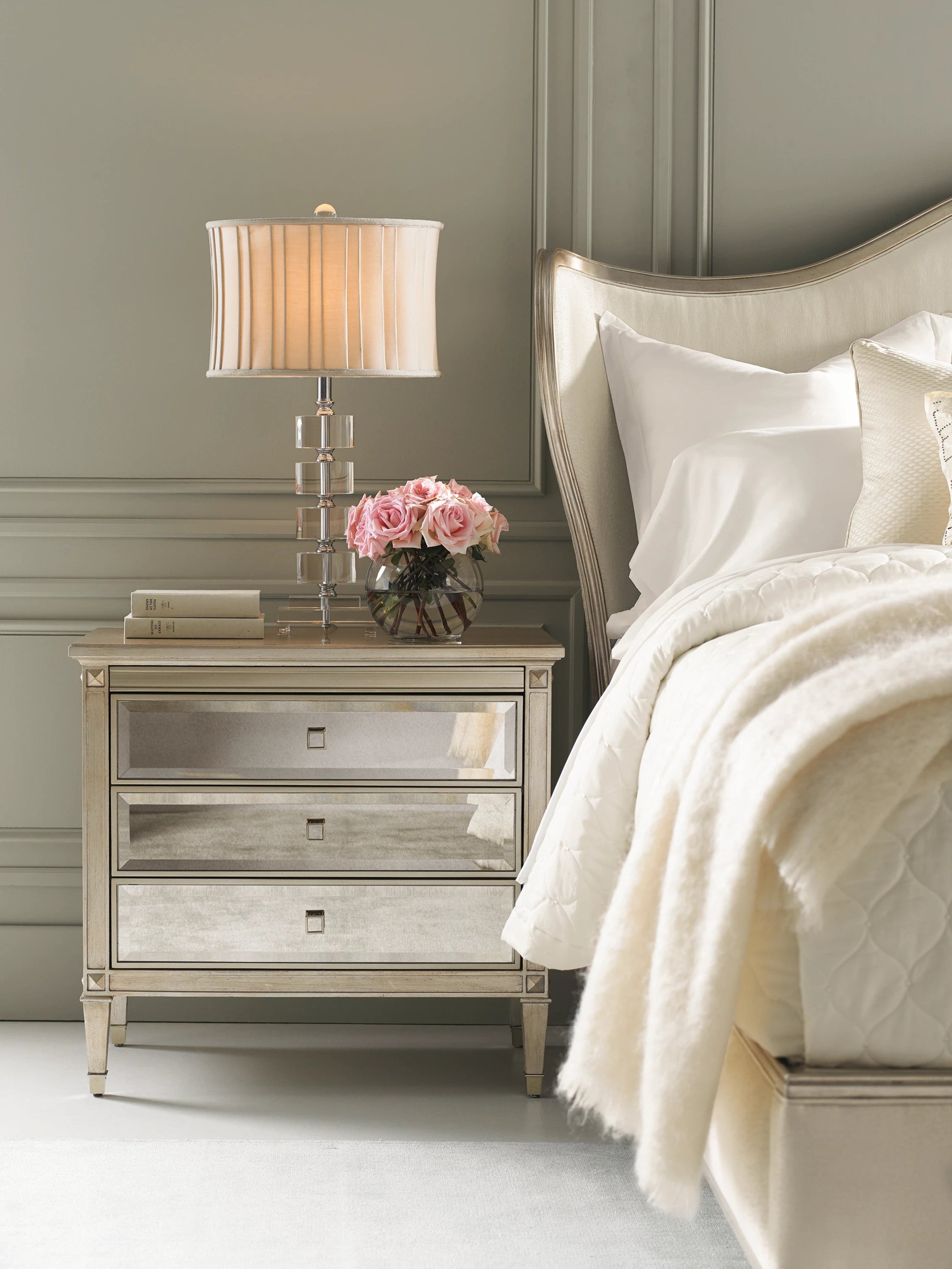 A Classic Beauty Antique Mirror Nightstand 32" by Caracole - view 3