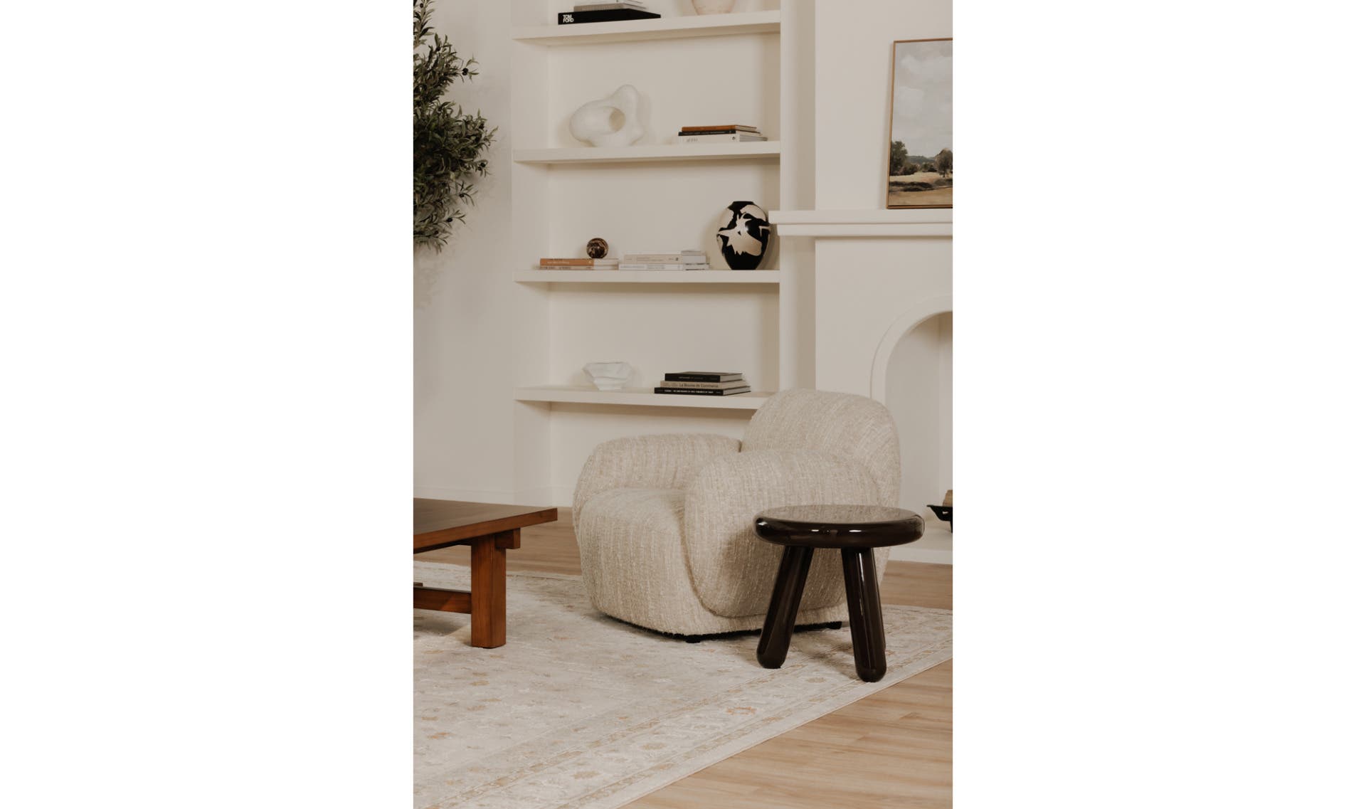Joy Accent Table Dark Brown Lacquer by Moe's Home Collection - view 7
