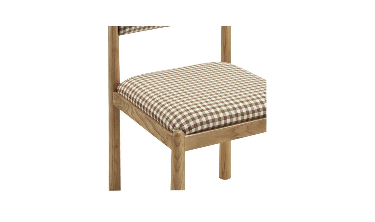 Villetta Dining Chair Brown Gingham - Set of Two by Moe's Home Collection - view 10