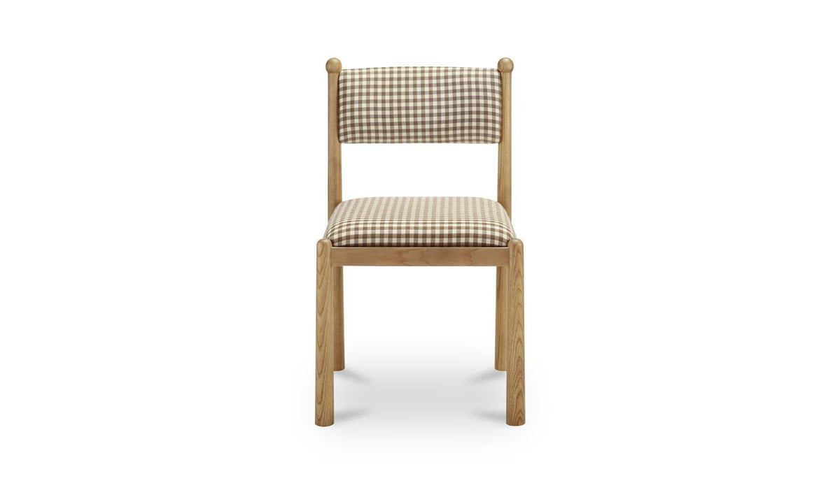 Villetta Dining Chair Brown Gingham - Set of Two by Moe's Home Collection - view 6