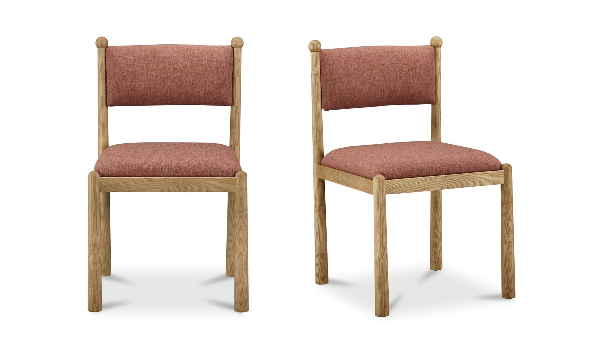 Villetta Dining Chair Deep Pink - Set Of Two by Moe's Home Collection - view 6
