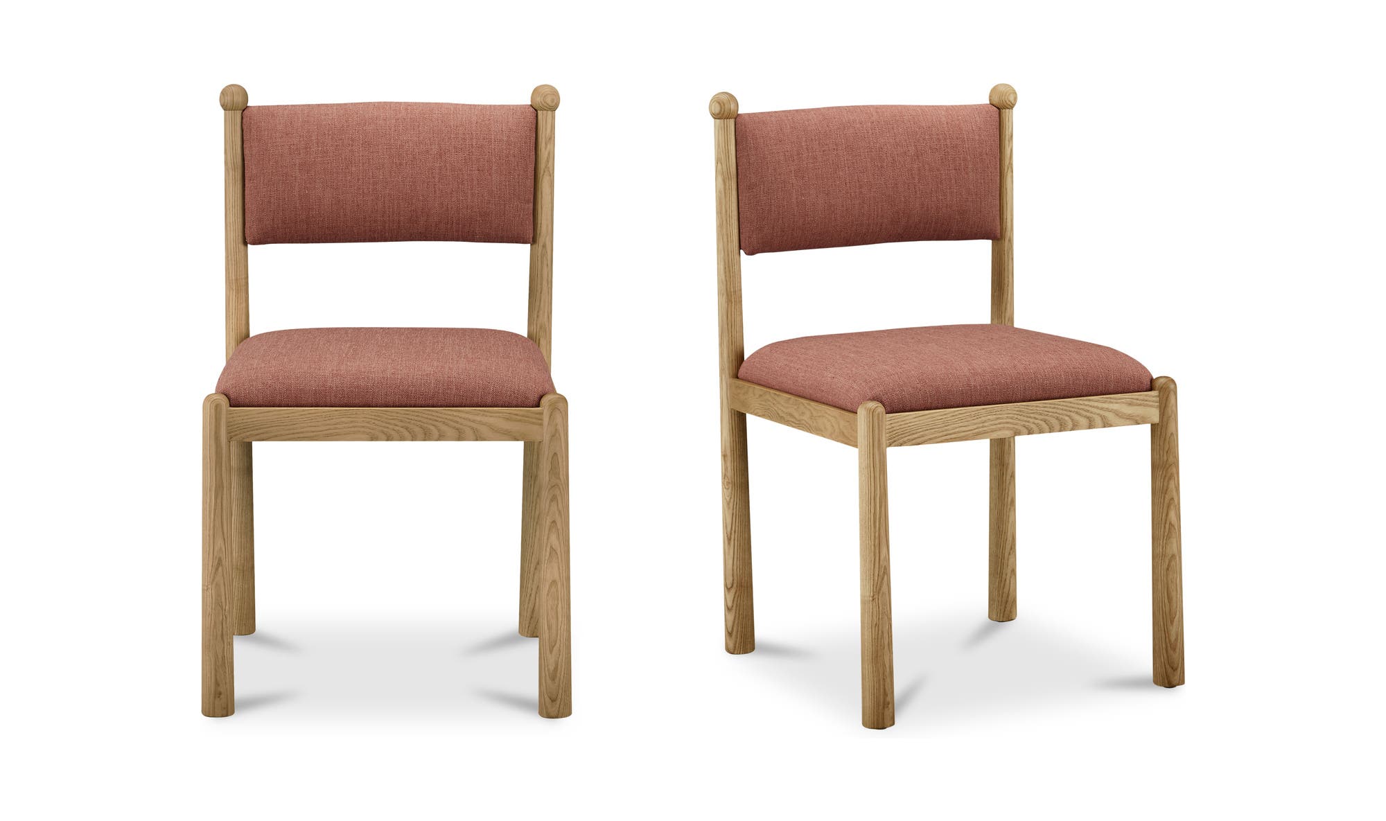 Villetta Dining Chair Deep Pink - Set Of Two by Moe's Home Collection - view 6