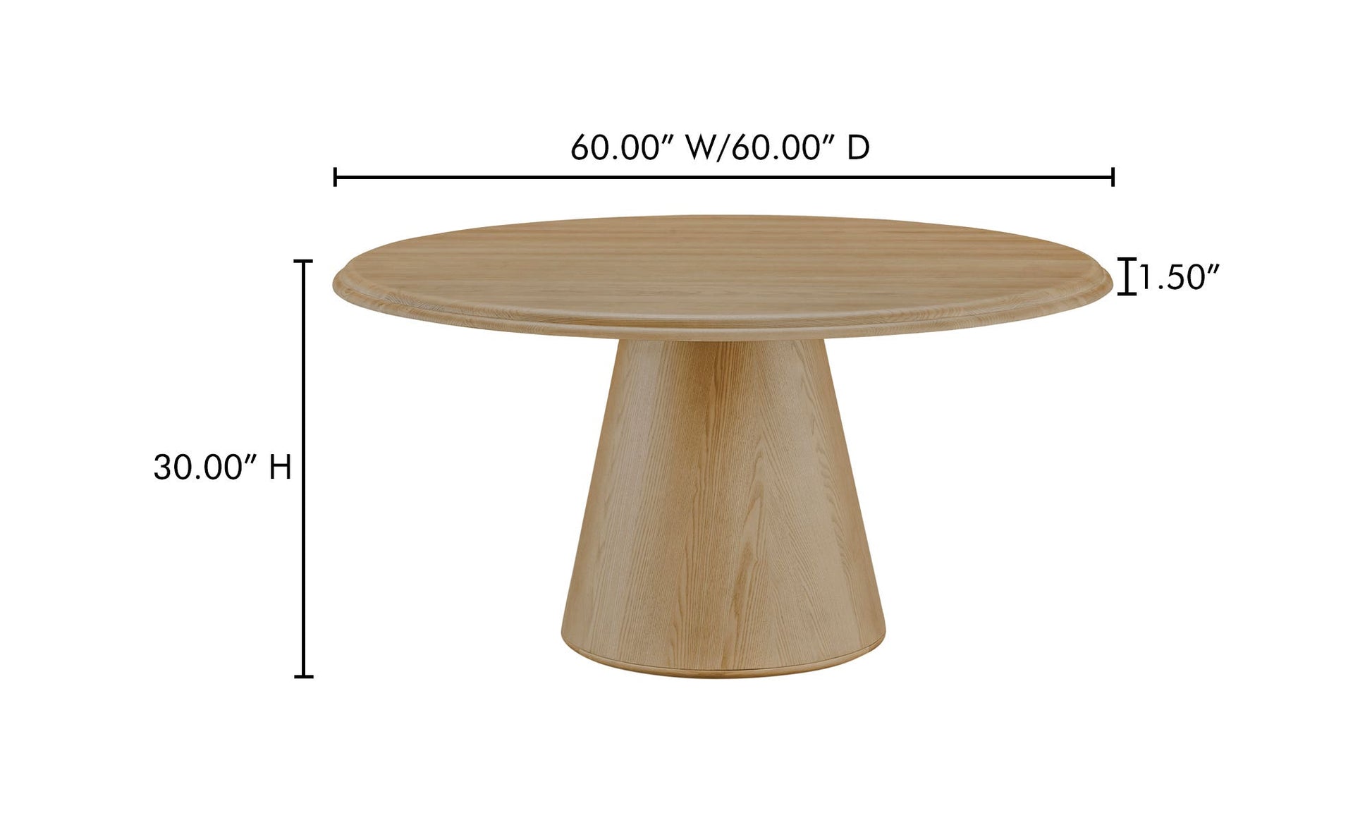 Tutto Dining Table Natural by Moe's Home Collection - view 13