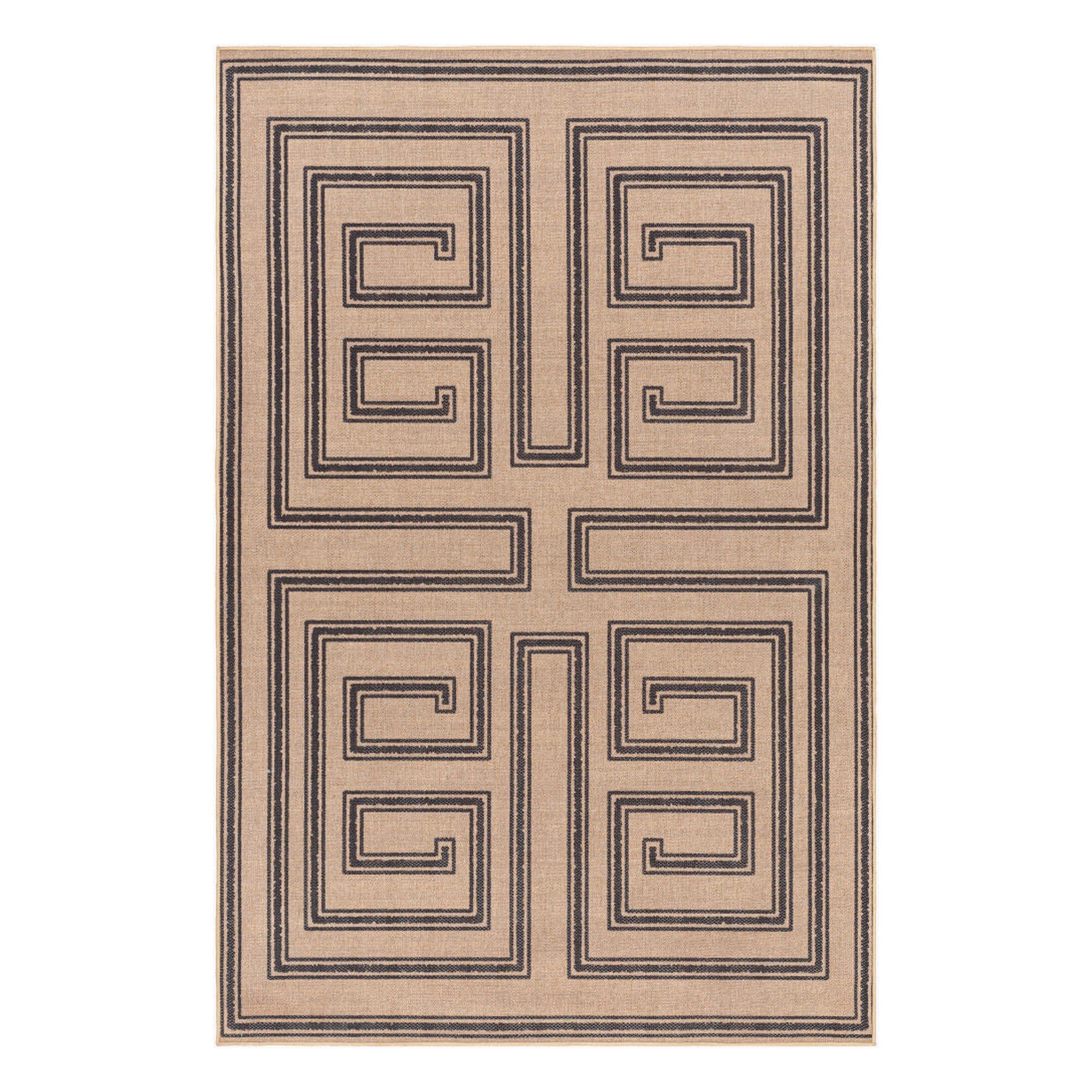 Ez Jute Beige/Light Brown Machine Woven Rug - 2' x 2'11"