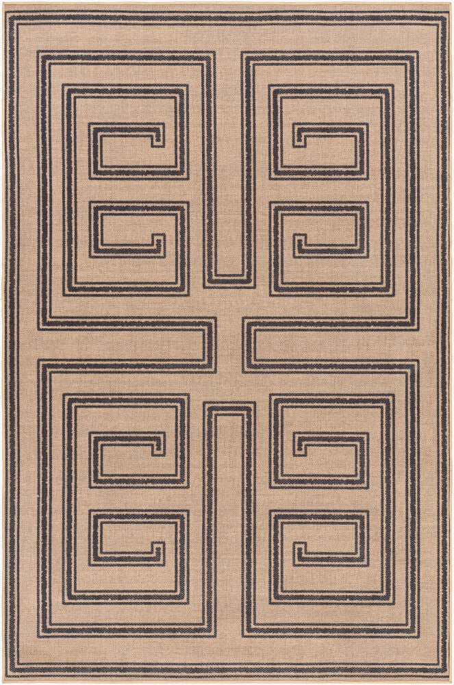 Ez Jute Beige/Light Brown Machine Woven Rug - 2' x 2'11"