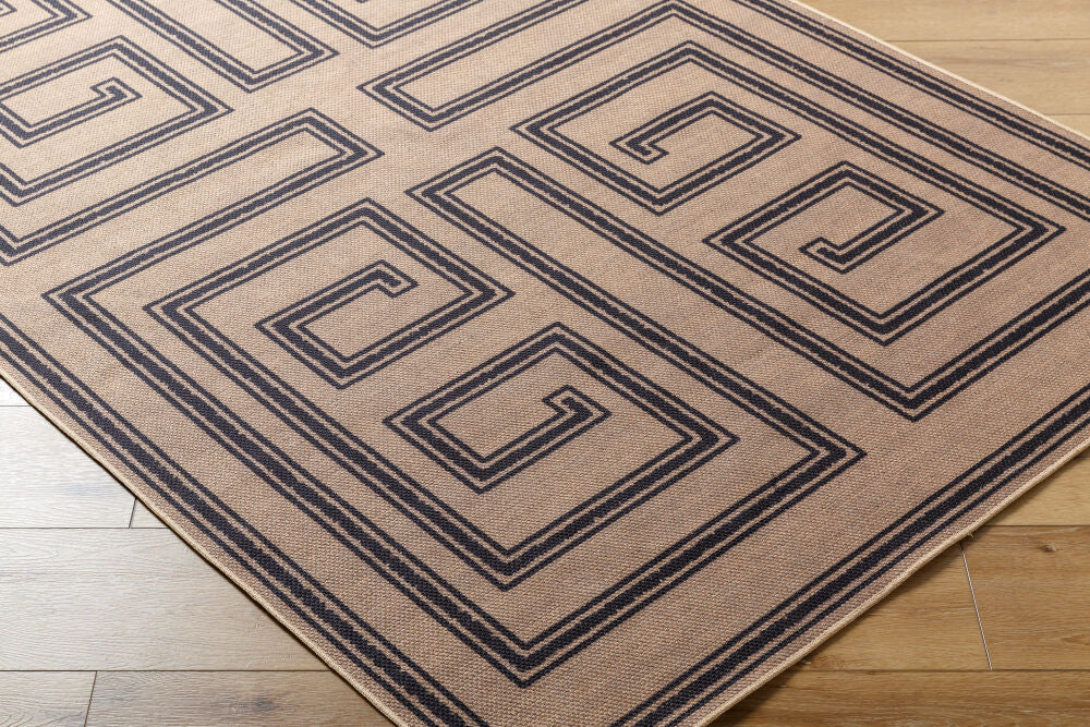 Ez Jute Beige/Light Brown Machine Woven Rug - corner