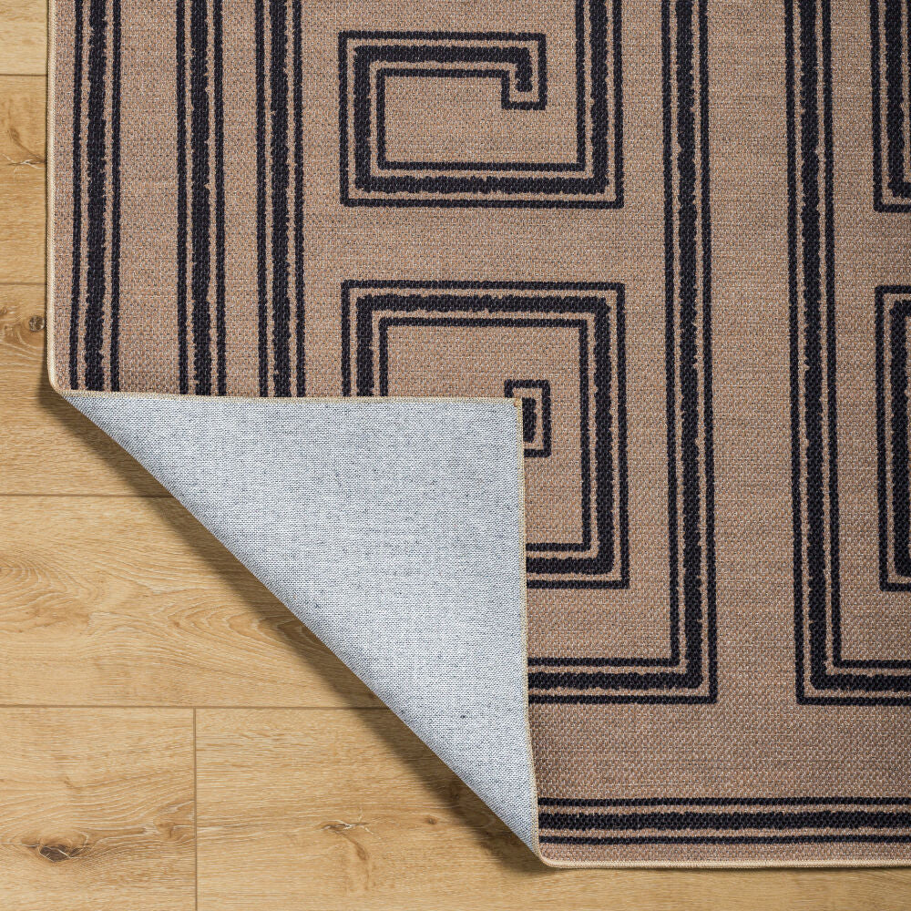 Ez Jute Beige/Light Brown Machine Woven Rug - fold