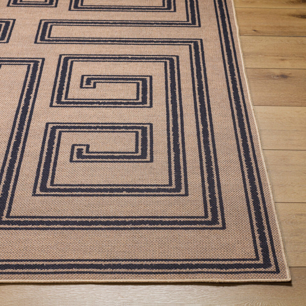 Ez Jute Beige/Light Brown Machine Woven Rug - front