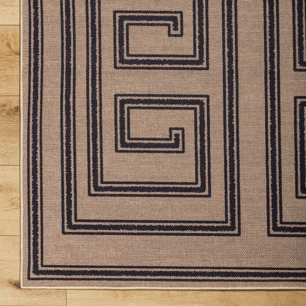 Ez Jute Beige/Light Brown Machine Woven Rug - overhead