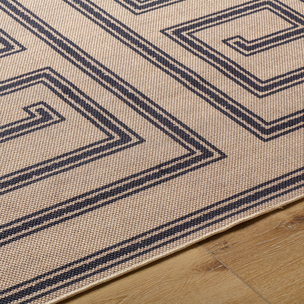 Ez Jute Beige/Light Brown Machine Woven Rug - texture