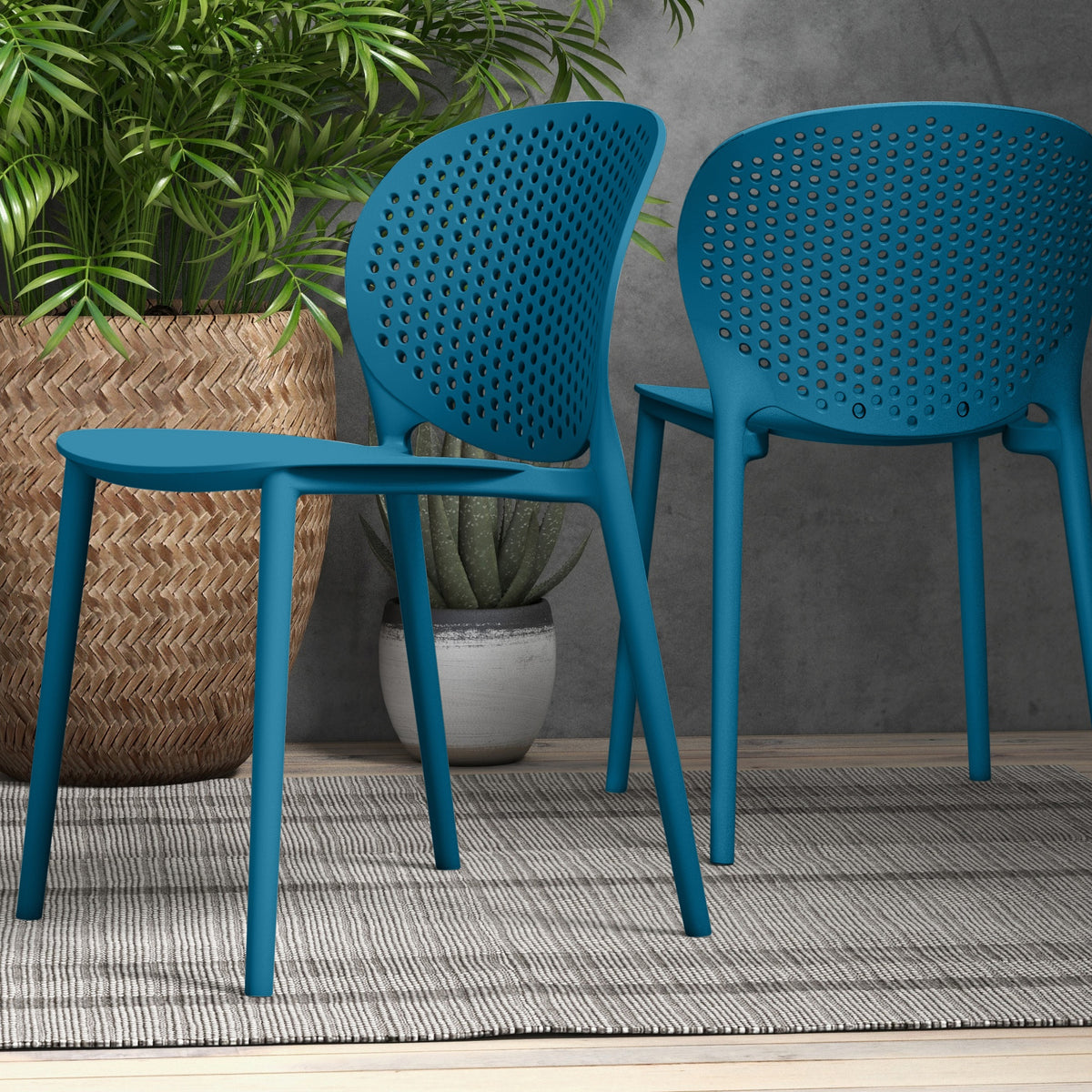 Metro Bailey Side Chair Set of 4 - Teal Green by Urbia - detail 7
