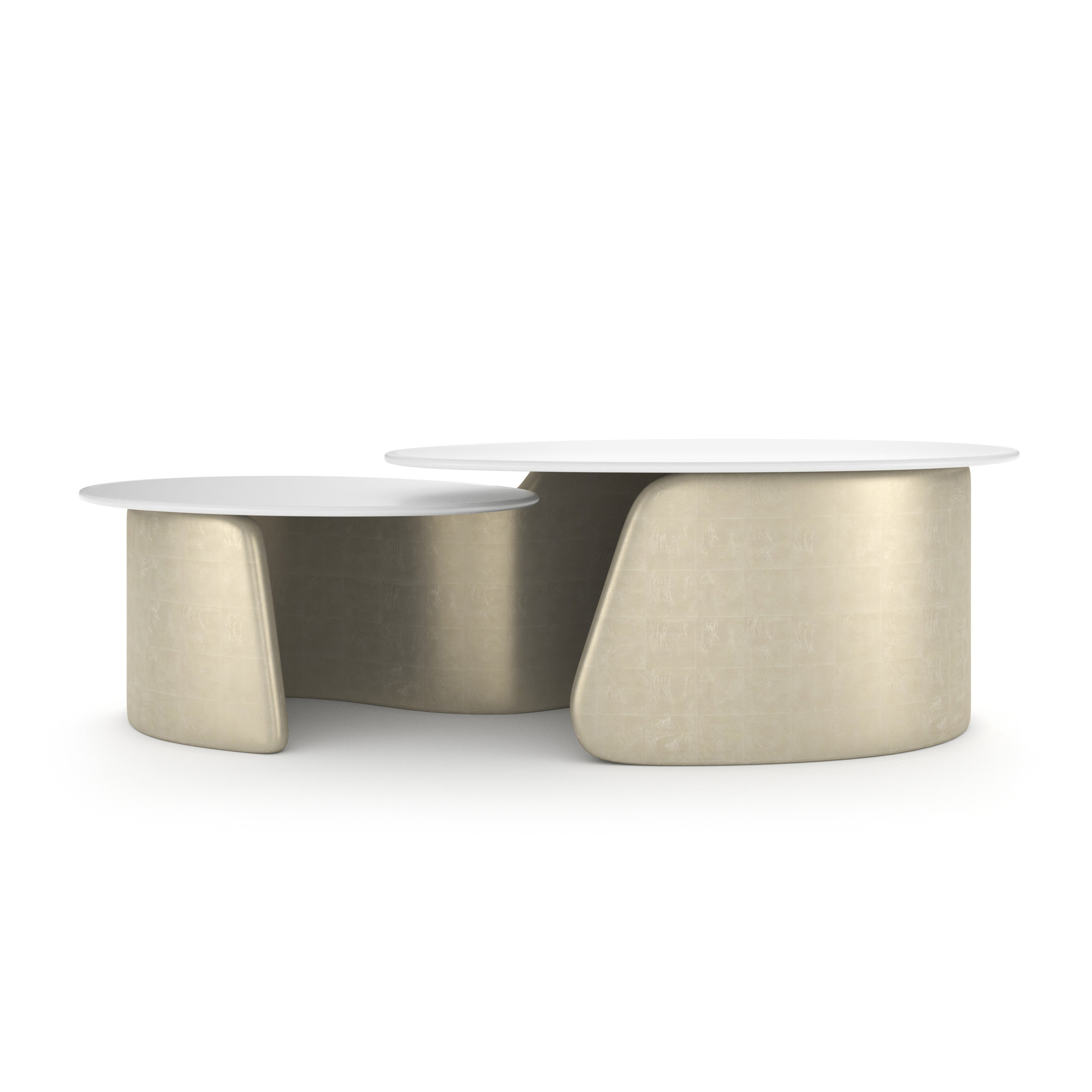Bauble Cocktail Table Oracle Broken Leaf 58.50" by Caracole