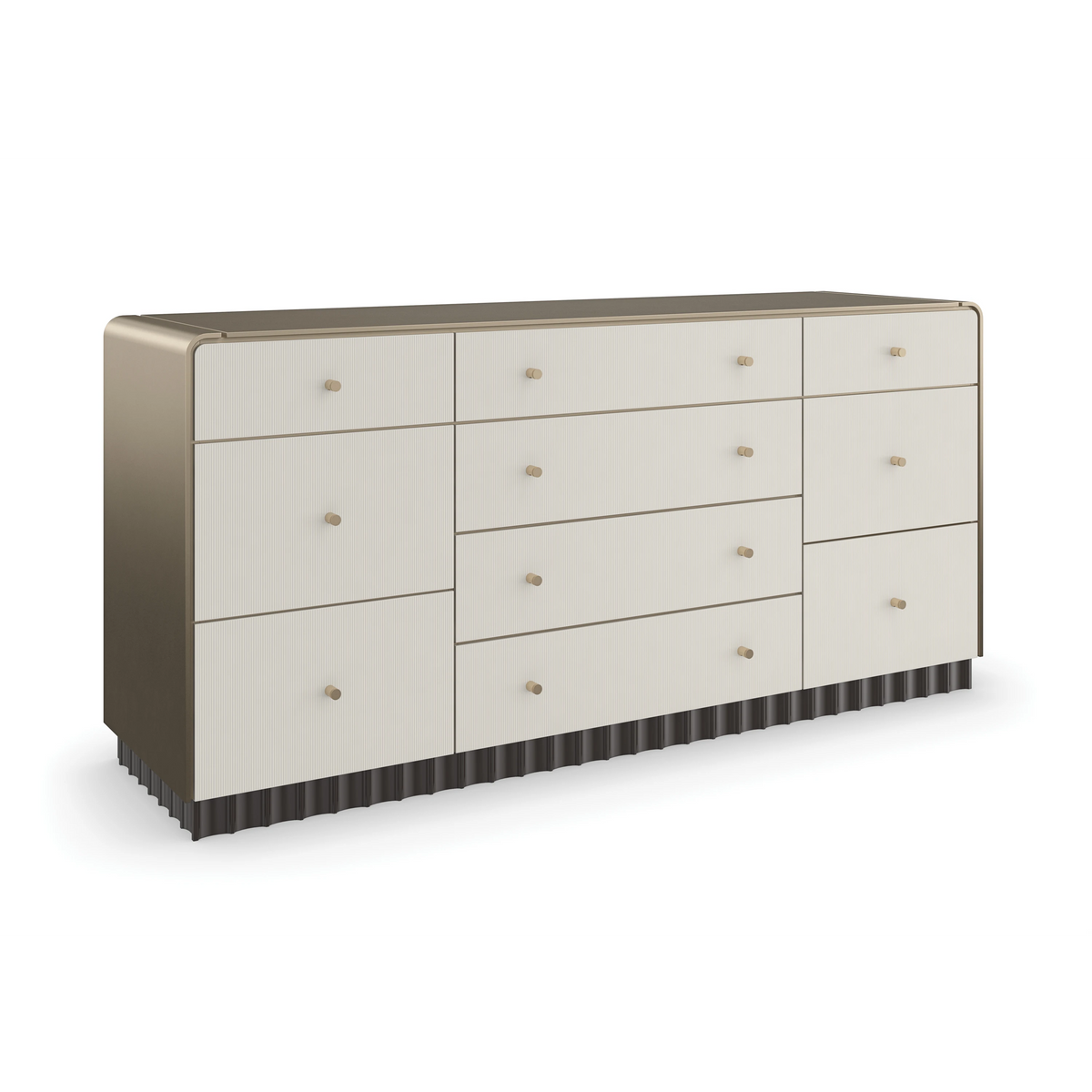 Circadian Brushed Whisper of Gold Paint Dresser 72" by Caracole - view 5
