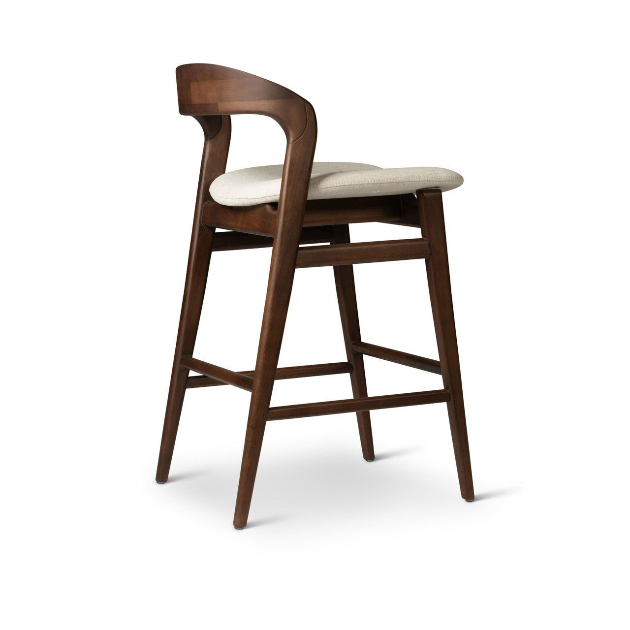 Modern Brazilian - Velma - Counter Stool - Medley Ivory Seat - Nogal Frame