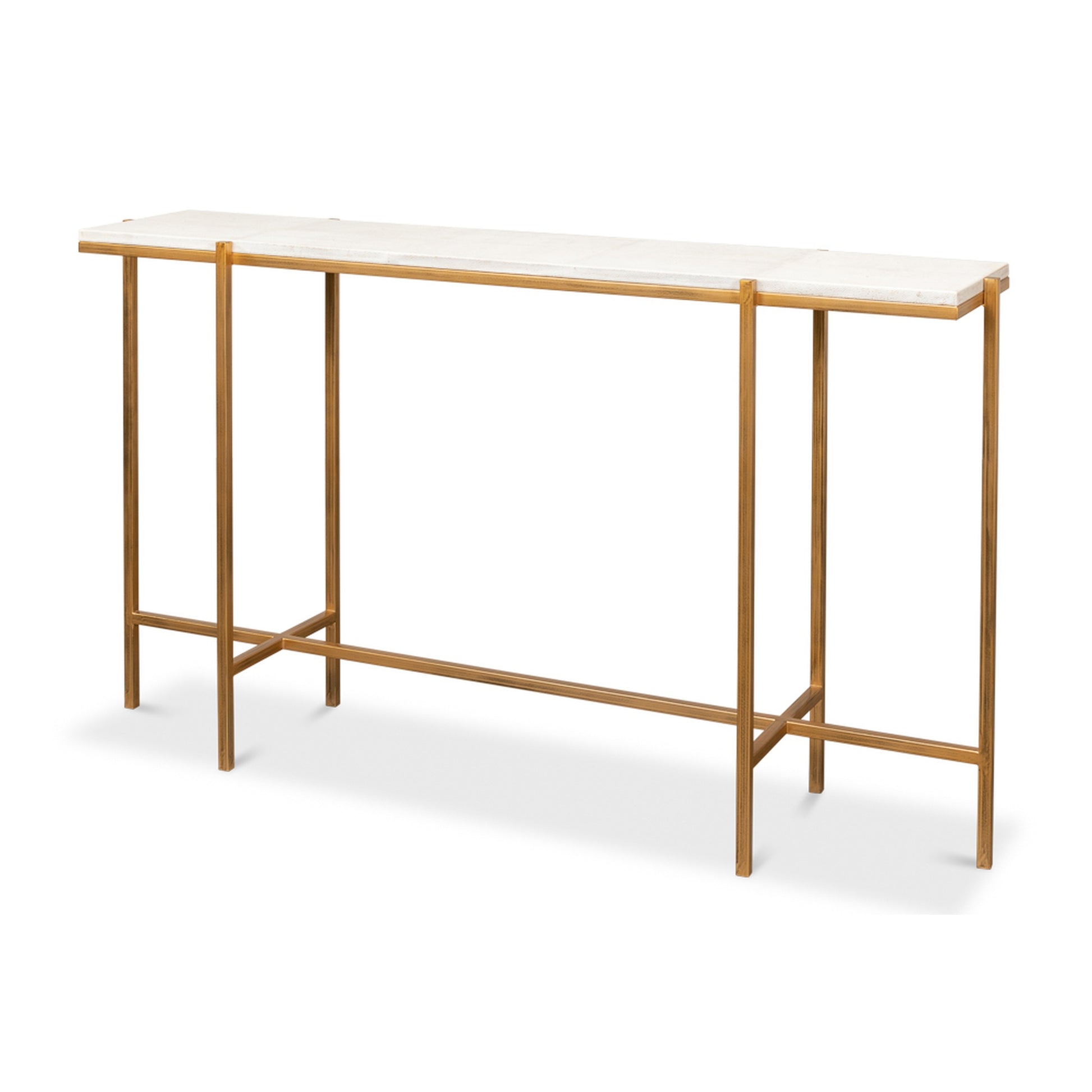 Shagreen Console Table, Osprey White by Sarreid Ltd