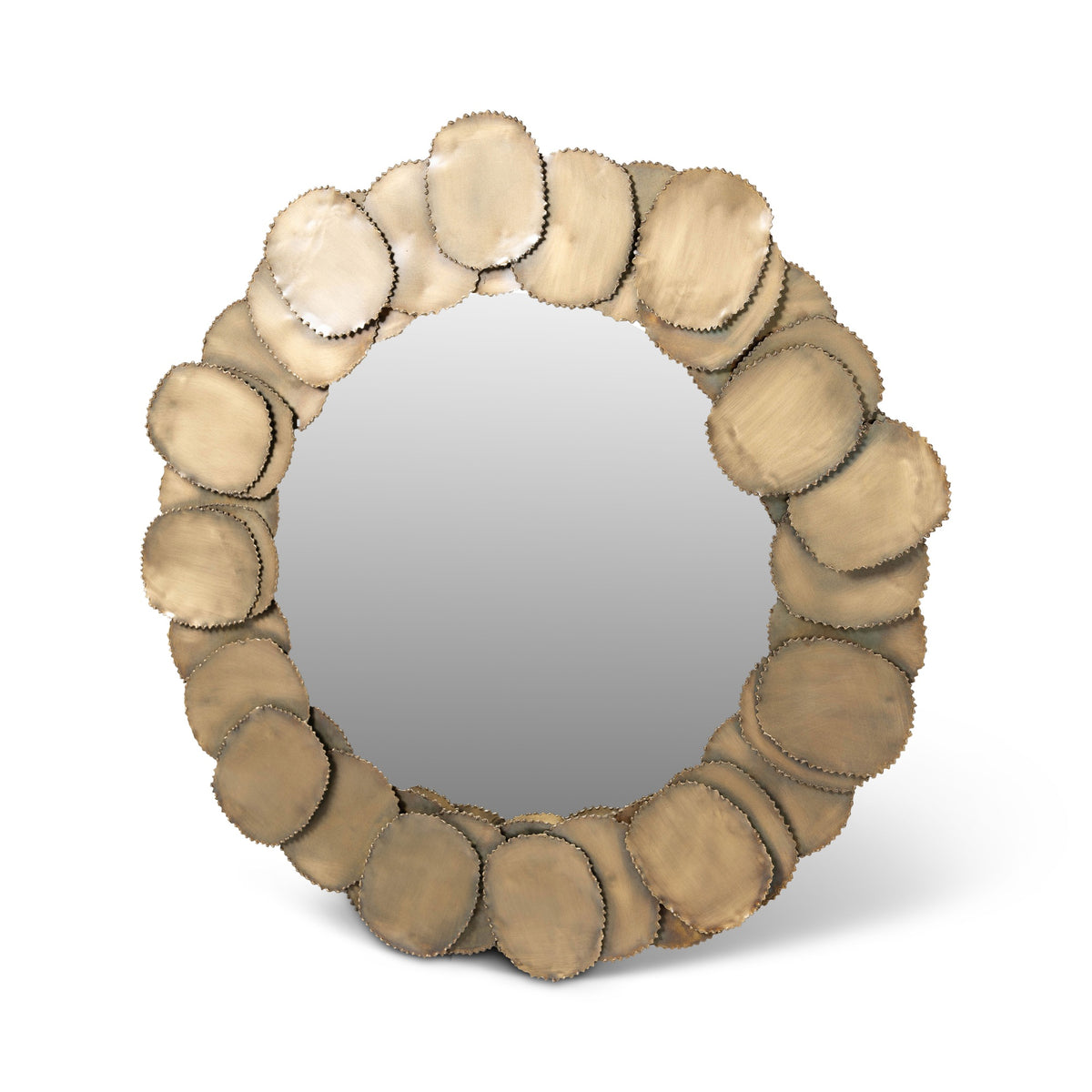 Elements Suri Mirror 33"Dia. - Antique Brass by Urbia - detail 2