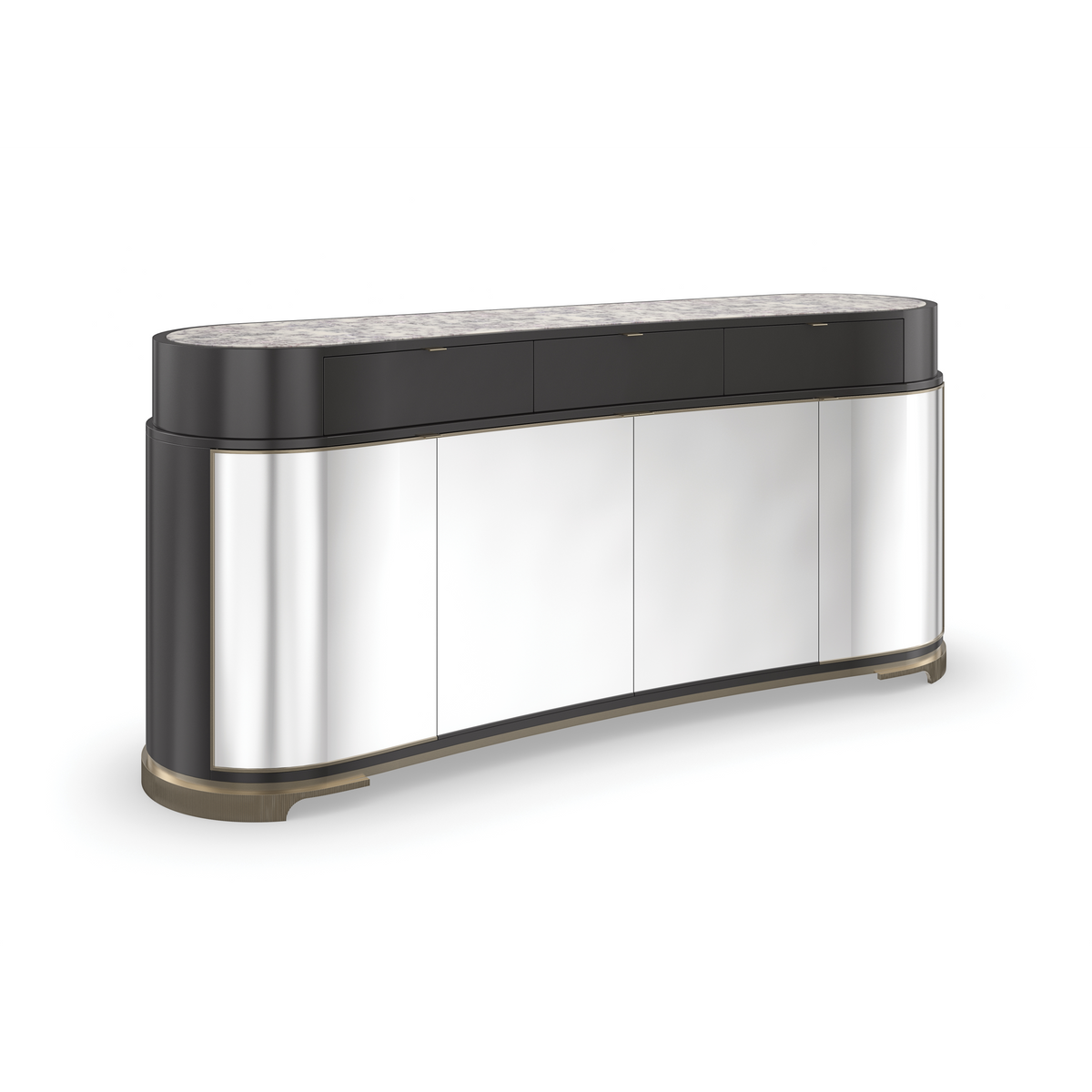 Glace' Almost Black Sideboard 75" by Caracole - view 4