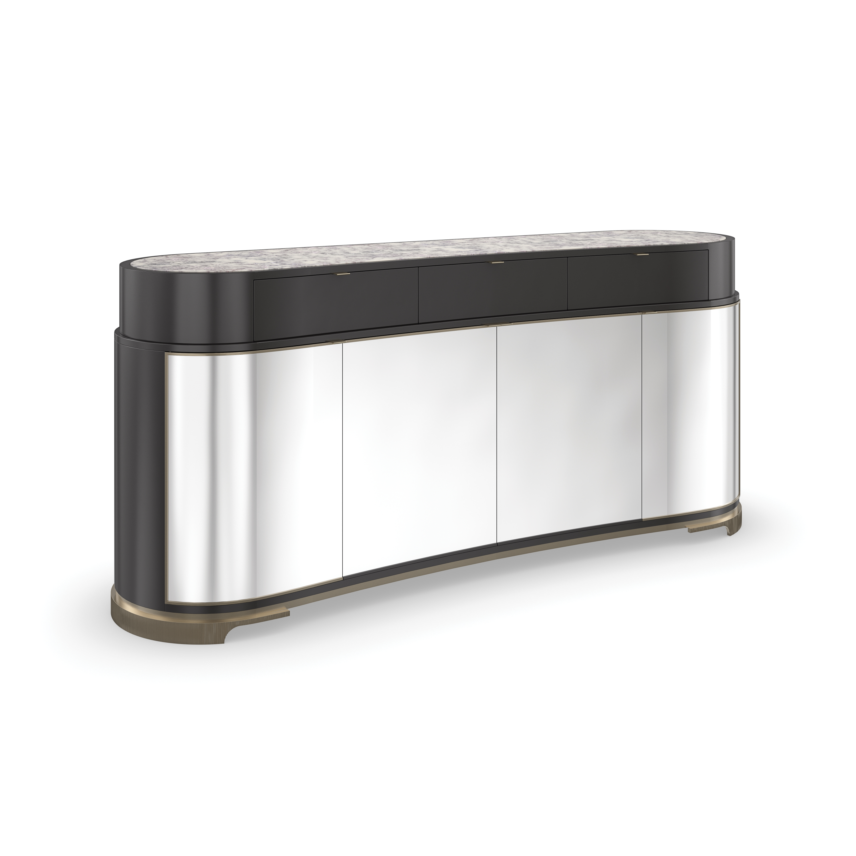 Glace' Almost Black Sideboard 75" by Caracole - view 4