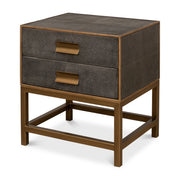 Gideon Shagreen Side Table, Antique Grey by Sarreid Ltd