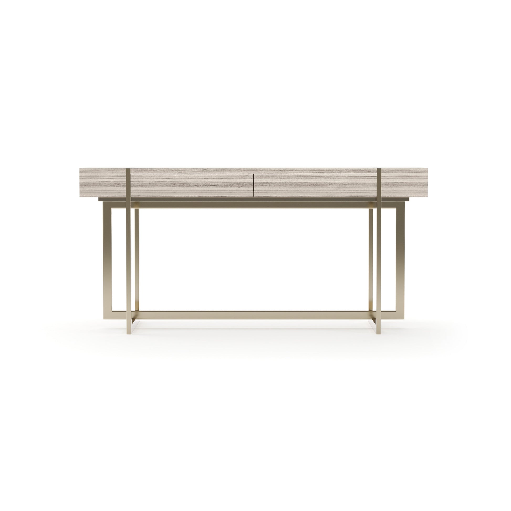 Wish You Were Here Console Table Light Whisper of Gold 60" by Caracole