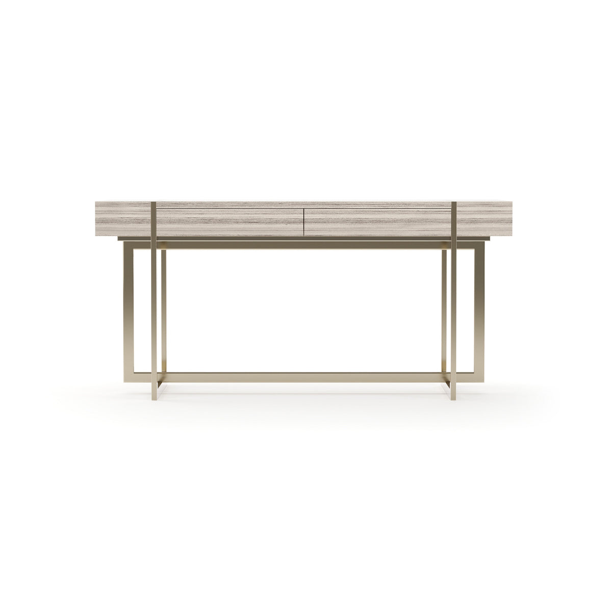 Wish You Were Here Console Table Light Whisper of Gold 60" by Caracole