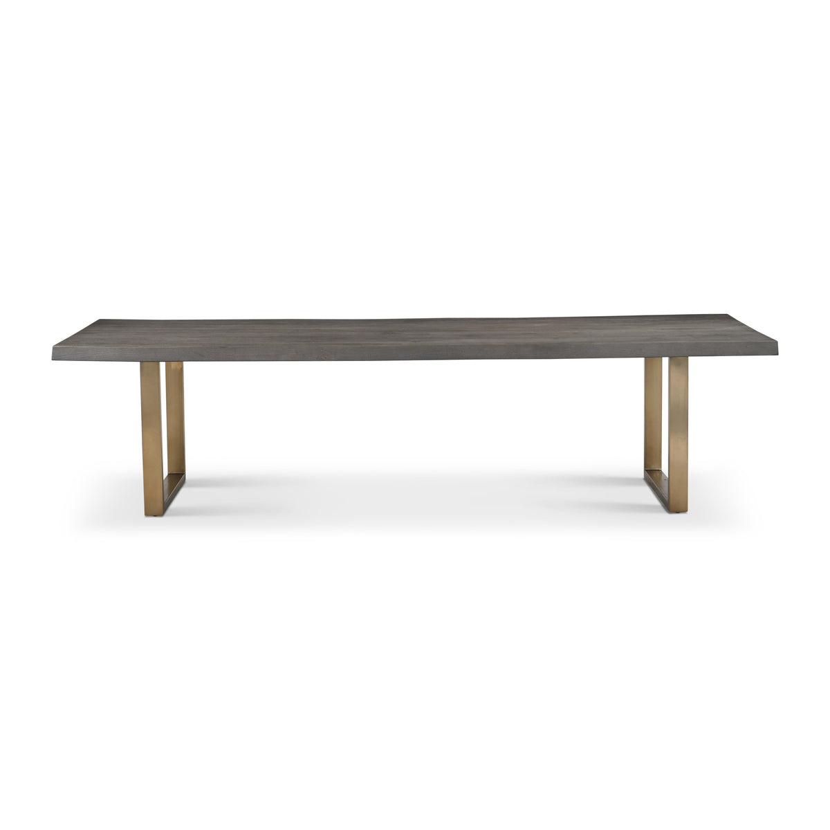 Brooks Dining Table U Base 40" x 116" Sandblasted Grey Top - Brass Base by Urbia - product view