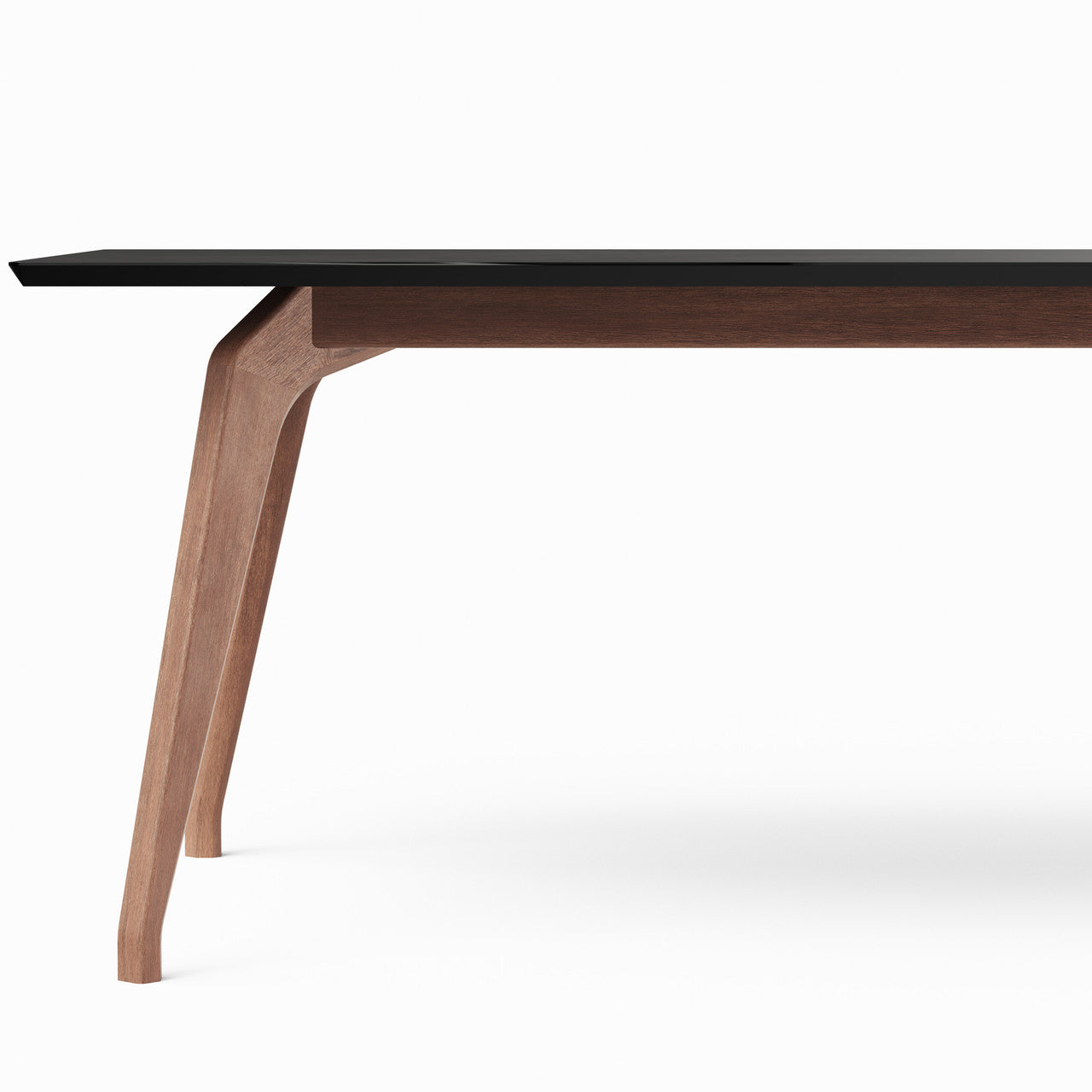 Modern Brazilian - Giane - Dining Table - Nogal Base - Black Top - 86.5"W x 43.5"D x 30"H