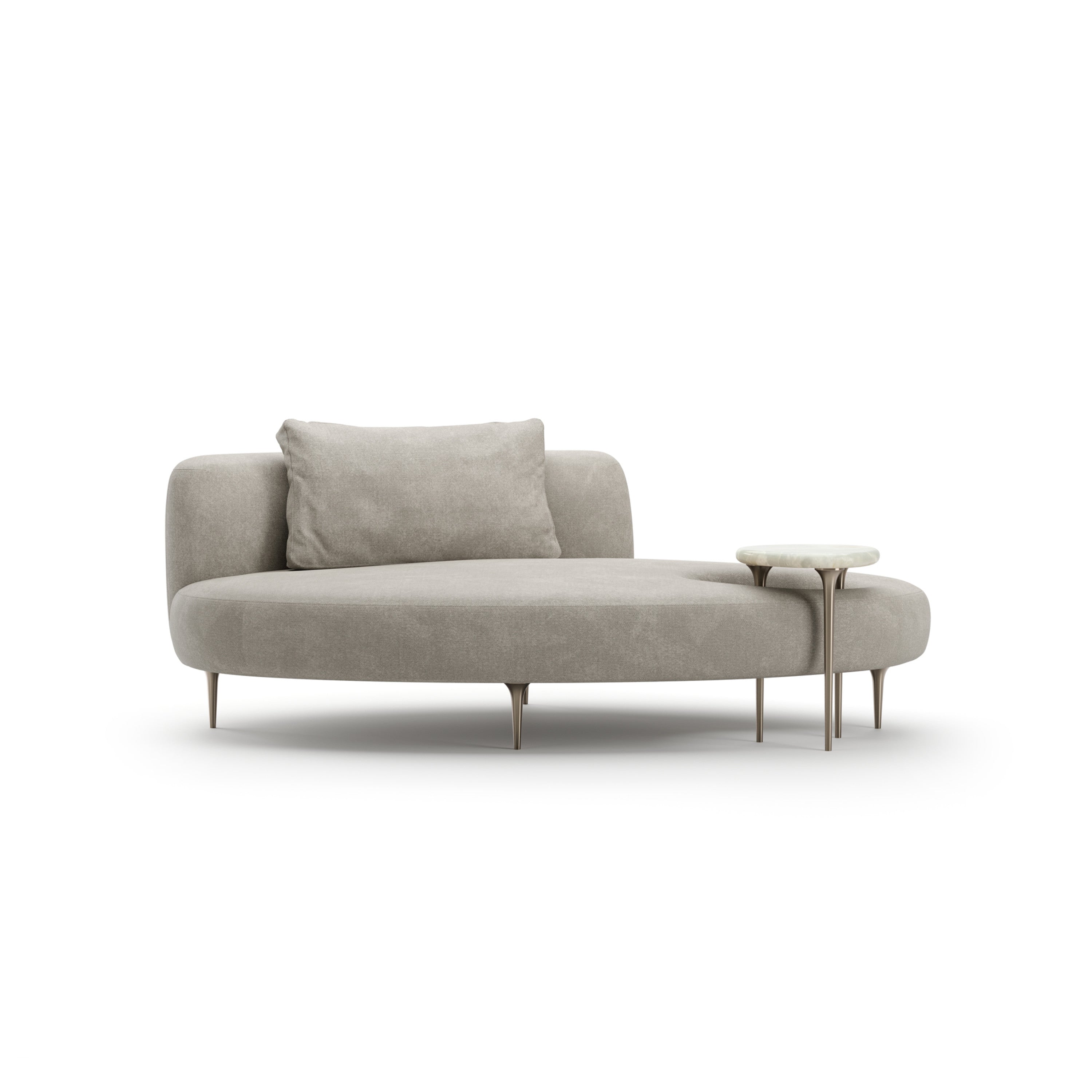 Echo Lounge Champagne Gold Settee 81" by Caracole