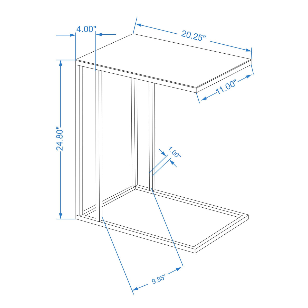 Elements Tanu C Table End Table - Antique Brass by Urbia - detail 6