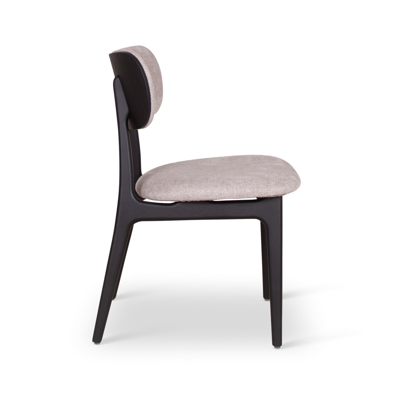 Modern Brazilian - Claudia Side Chair - Harvest Jute Upholstery - Ebano Frame