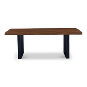 Brooks Dining Table U Base 40" x 79" Americano Top - Black Base by Urbia - product view