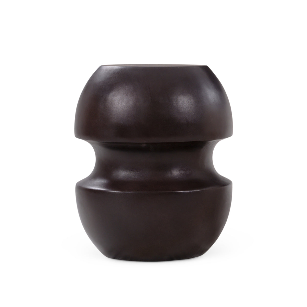 Cyrus Indoor/Outdoor Concrete End Table Lava Brown by Urbia - product view