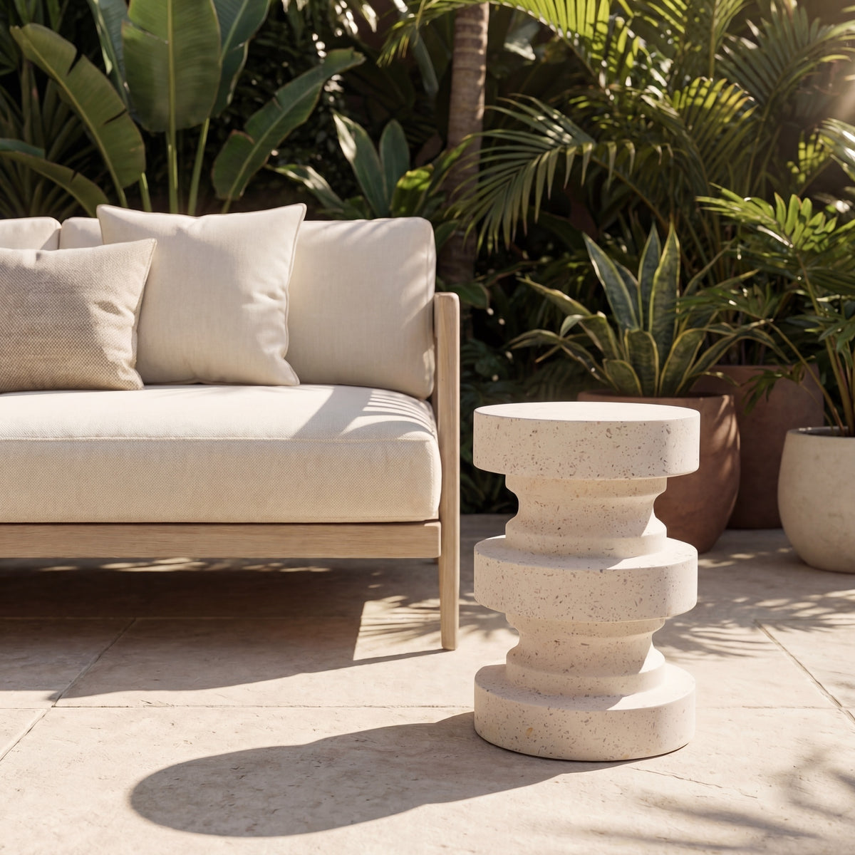 Levon End Table Ivory Terrazzo by Urbia - detail 4
