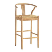 Danish Oak Bar Stool Natural by Furniture Classics at ZIN Home