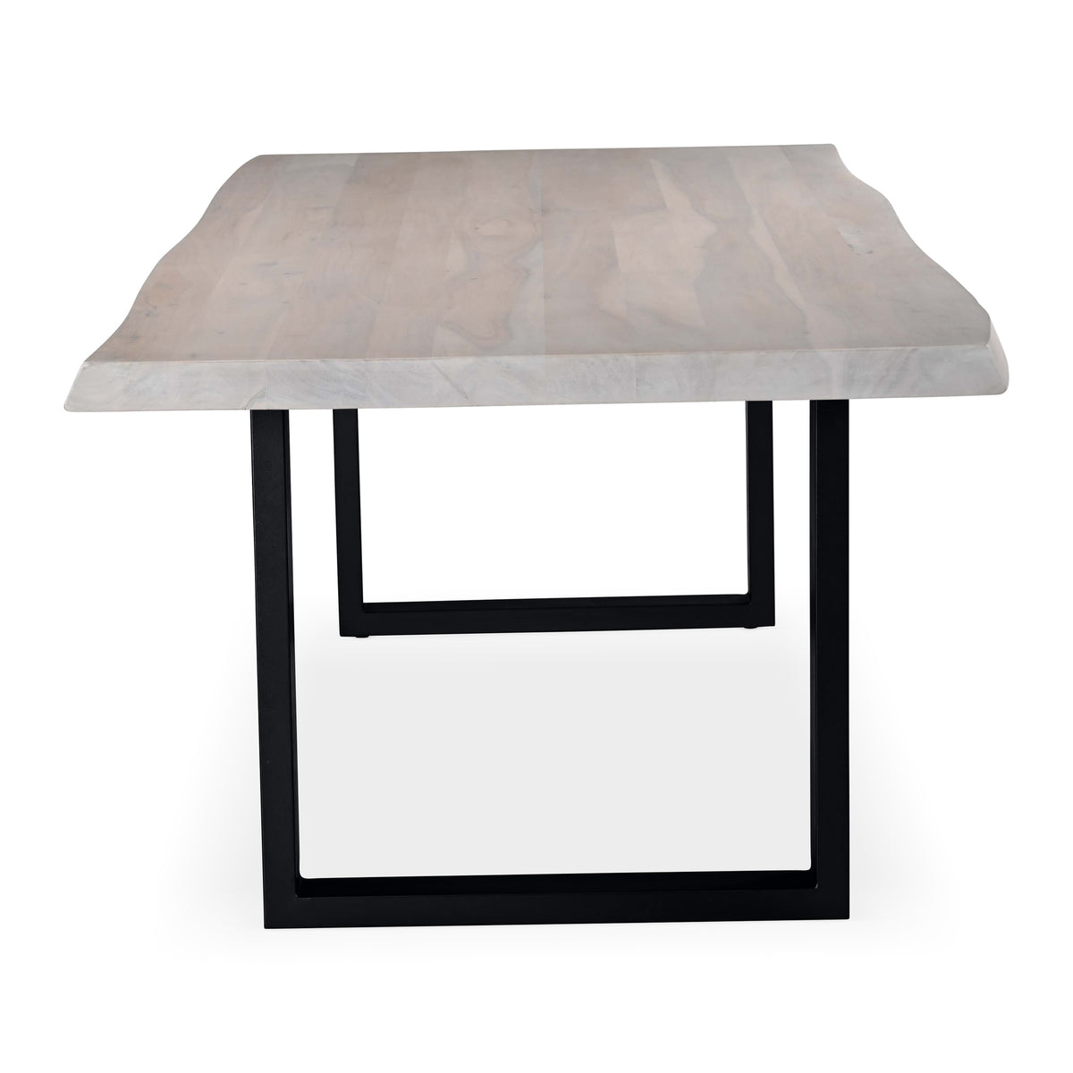 Brooks Dining Table U Base 40" x 92" White Wash Top - Black Base by Urbia - detail 3