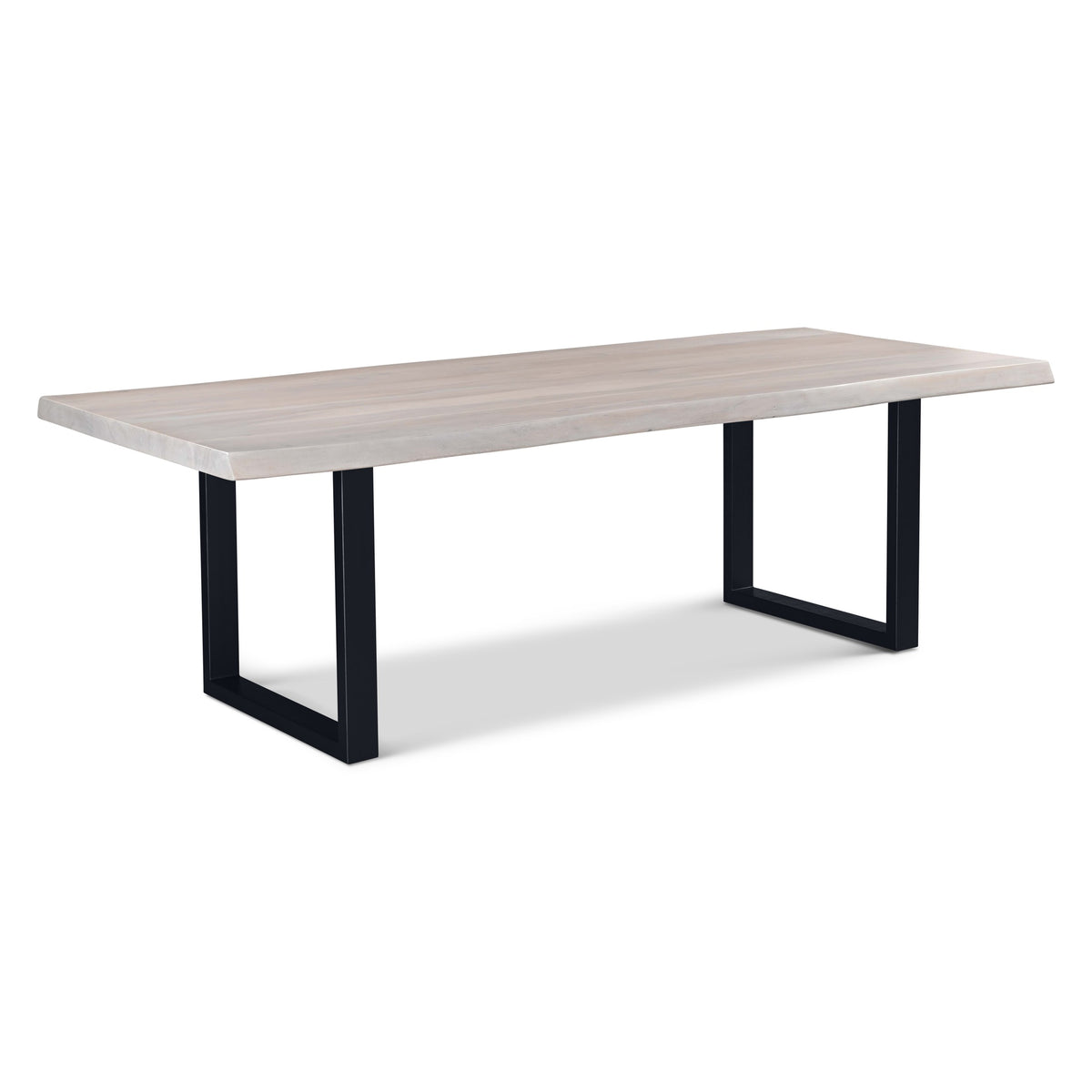 Brooks Dining Table U Base 40" x 92" White Wash Top - Black Base by Urbia - detail 2