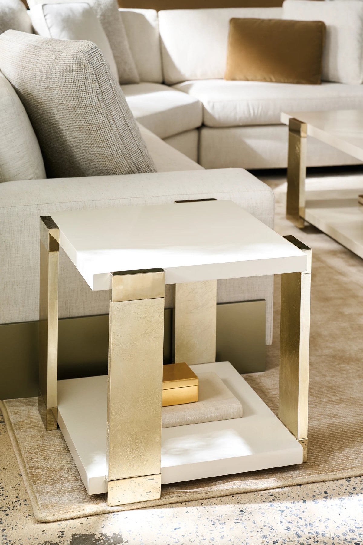 I'Ll Take the Corner End Table Almond Milk 22" by Caracole - view 3