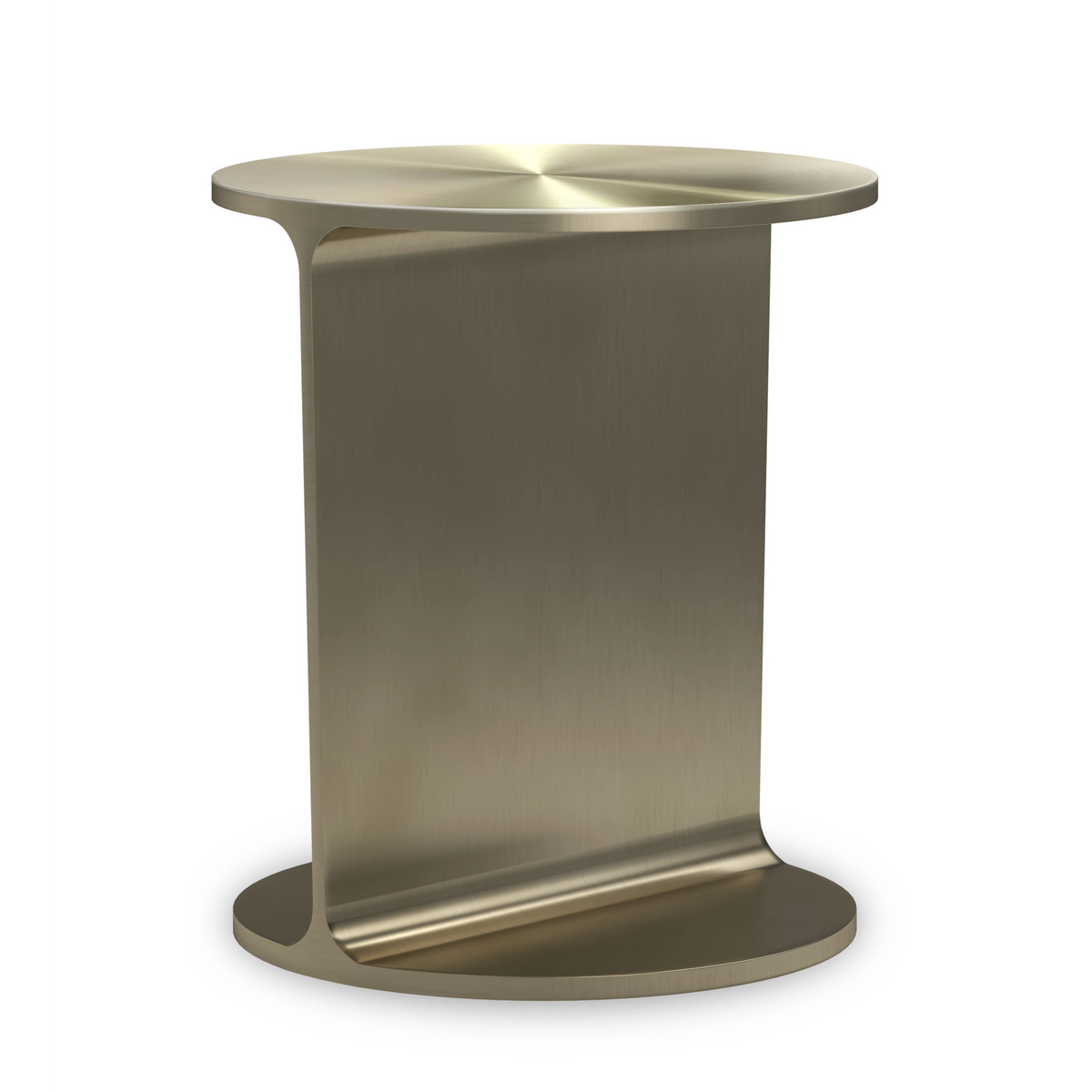 Rivet Brushed Gold End Table 16" by Caracole - view 2