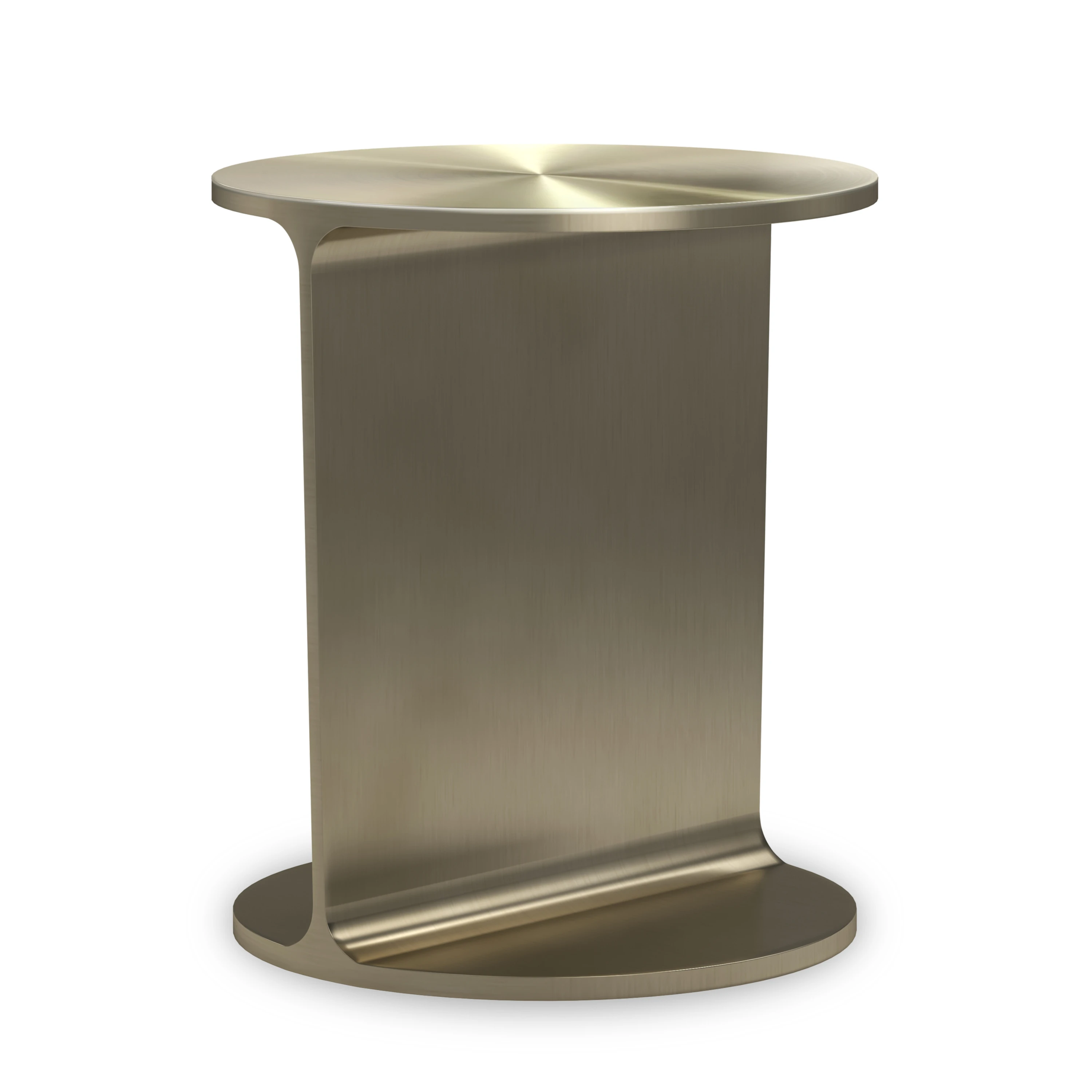 Rivet Brushed Gold End Table 16" by Caracole - view 2