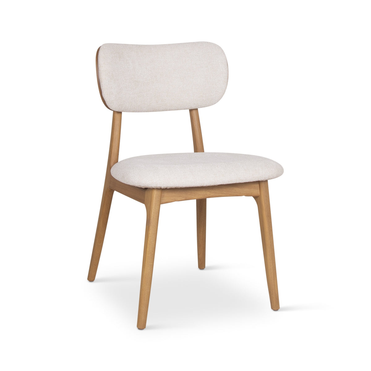 Modern Brazilian Claudia Side Chair Harvest Natural Upholstery - Damasco Frame by Urbia - detail 2