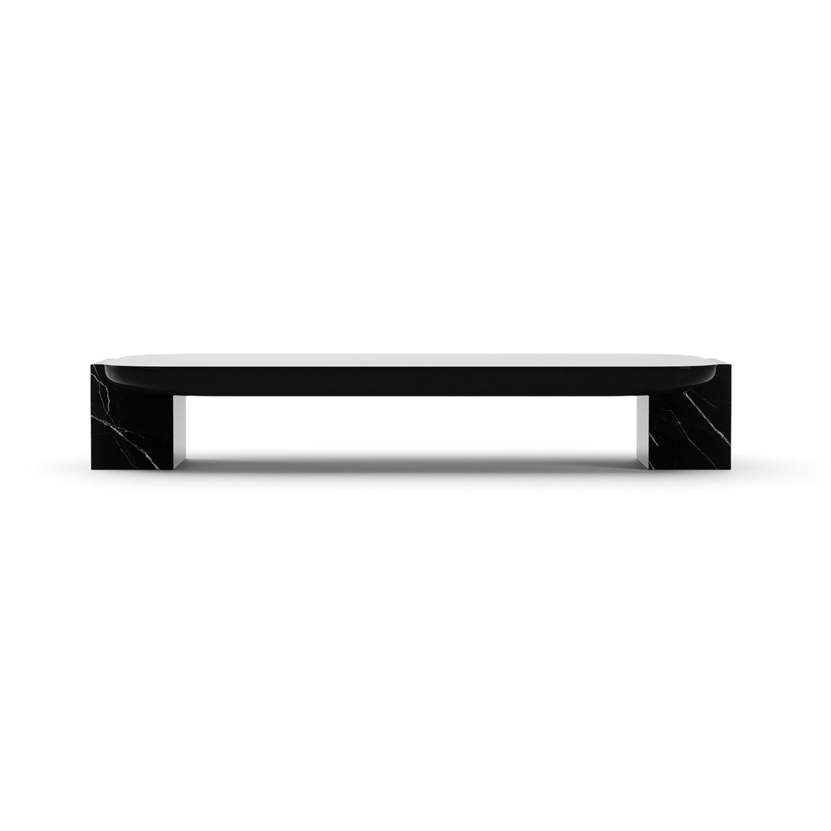 Overlap Rectangle Cocktail Table 70" by Caracole