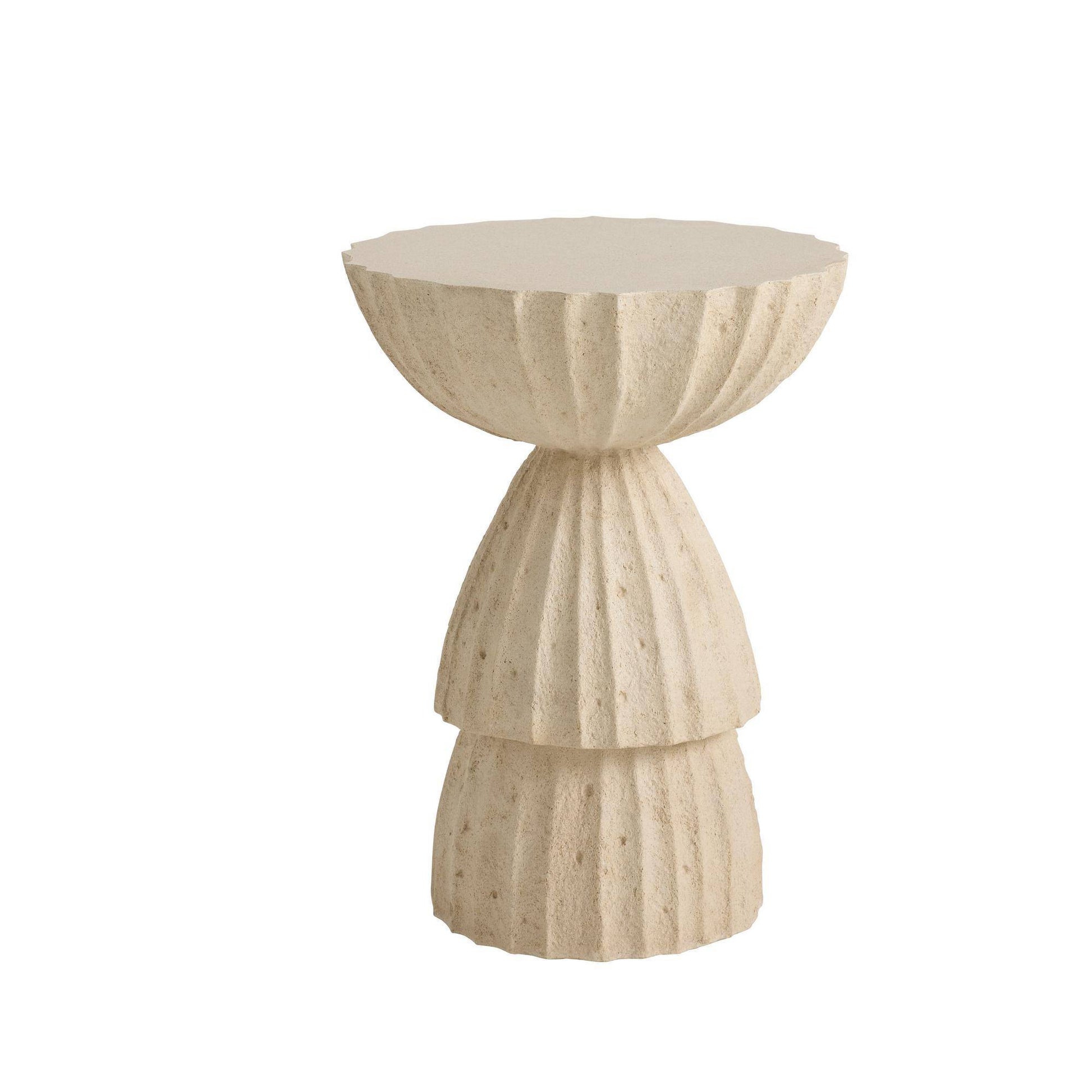 Nereo Chiseled Concrete Outdoor Accent Table by Arteriors - view 5